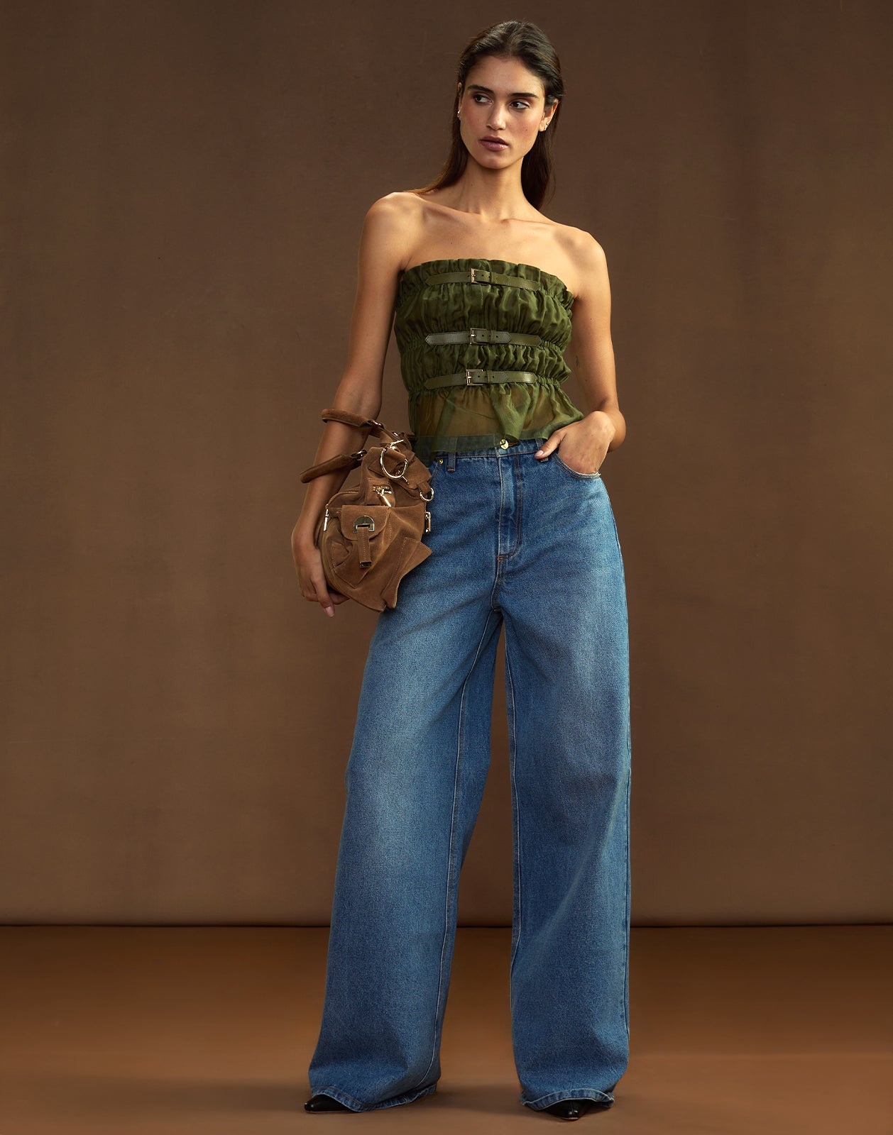 Buckle Up Silk Organza Top - 2