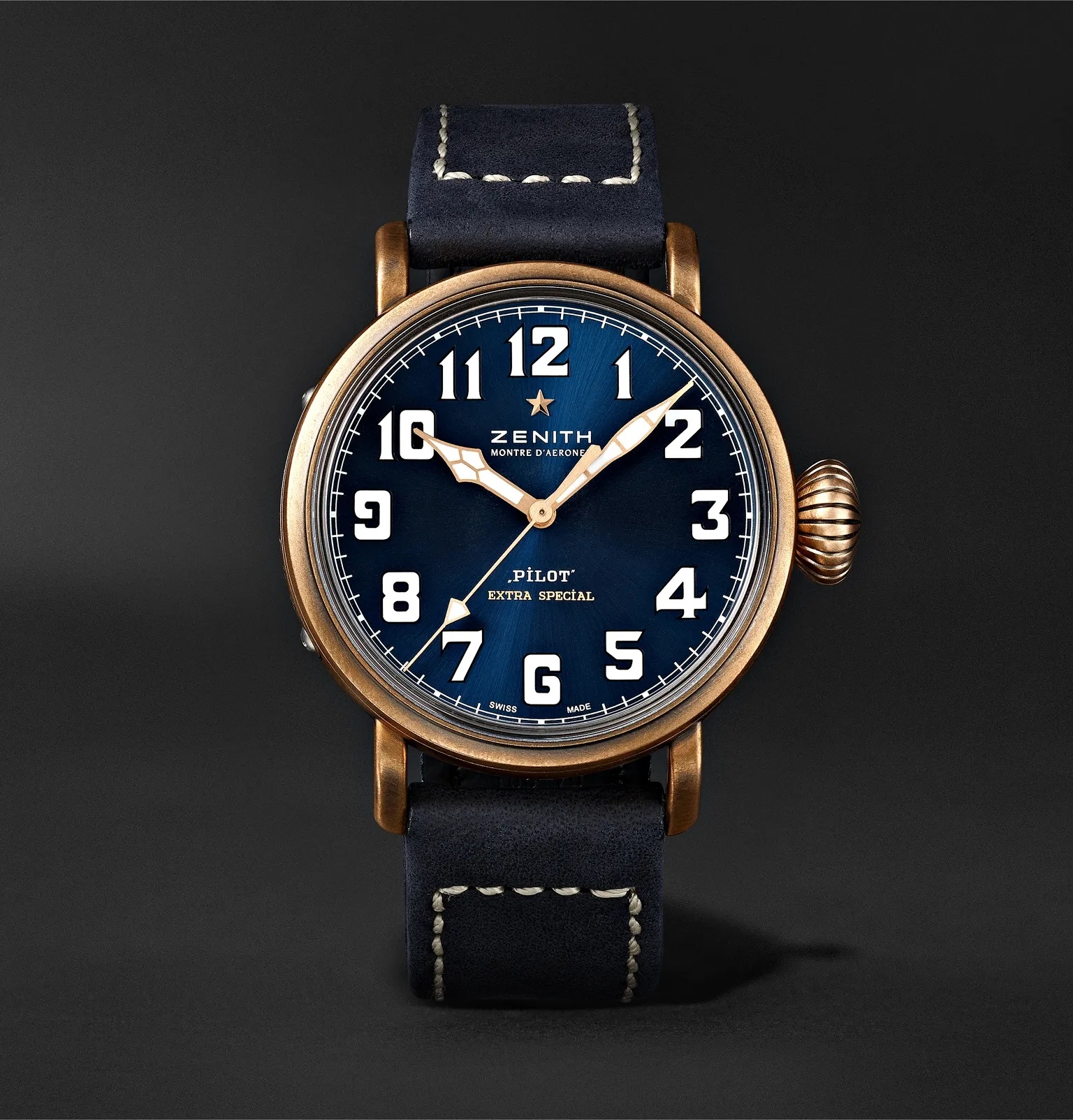 Pilot Type 20 Extra Special Automatic 40mm Bronze and Nubuck Watch - 1