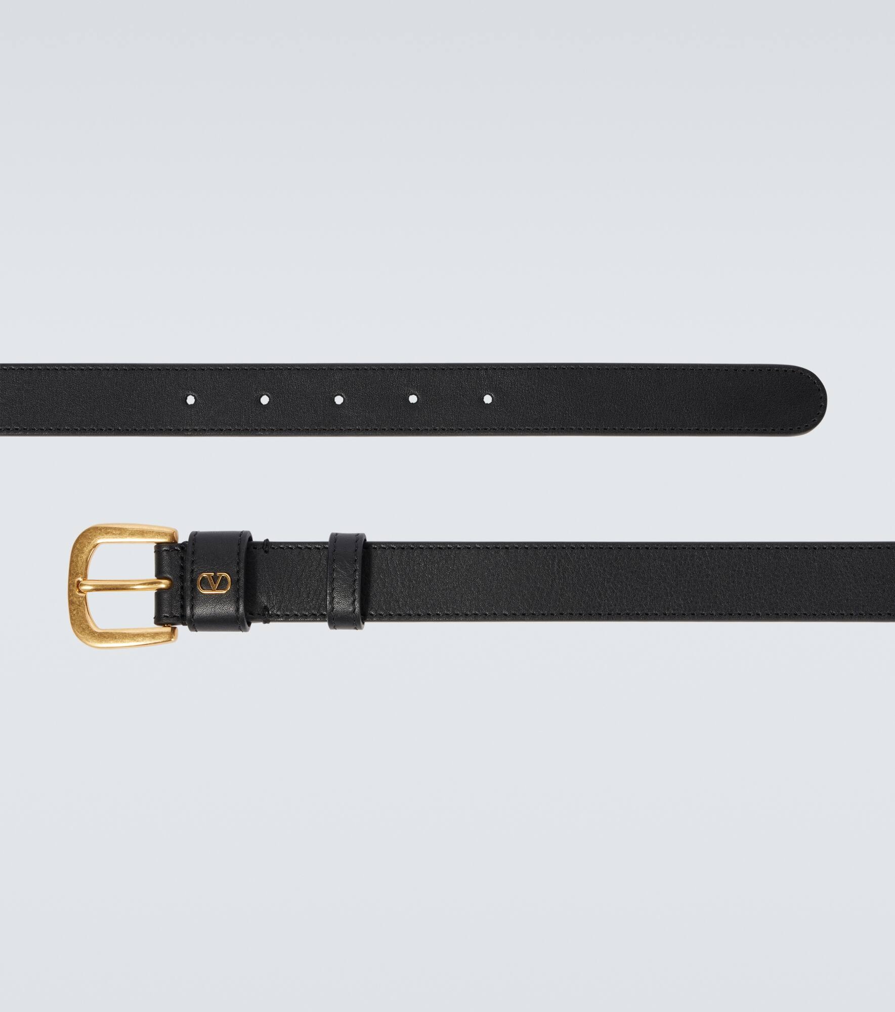 VLogo leather belt - 3