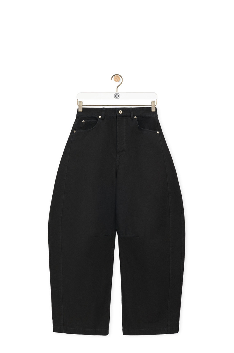Barrel trousers in cotton - 1