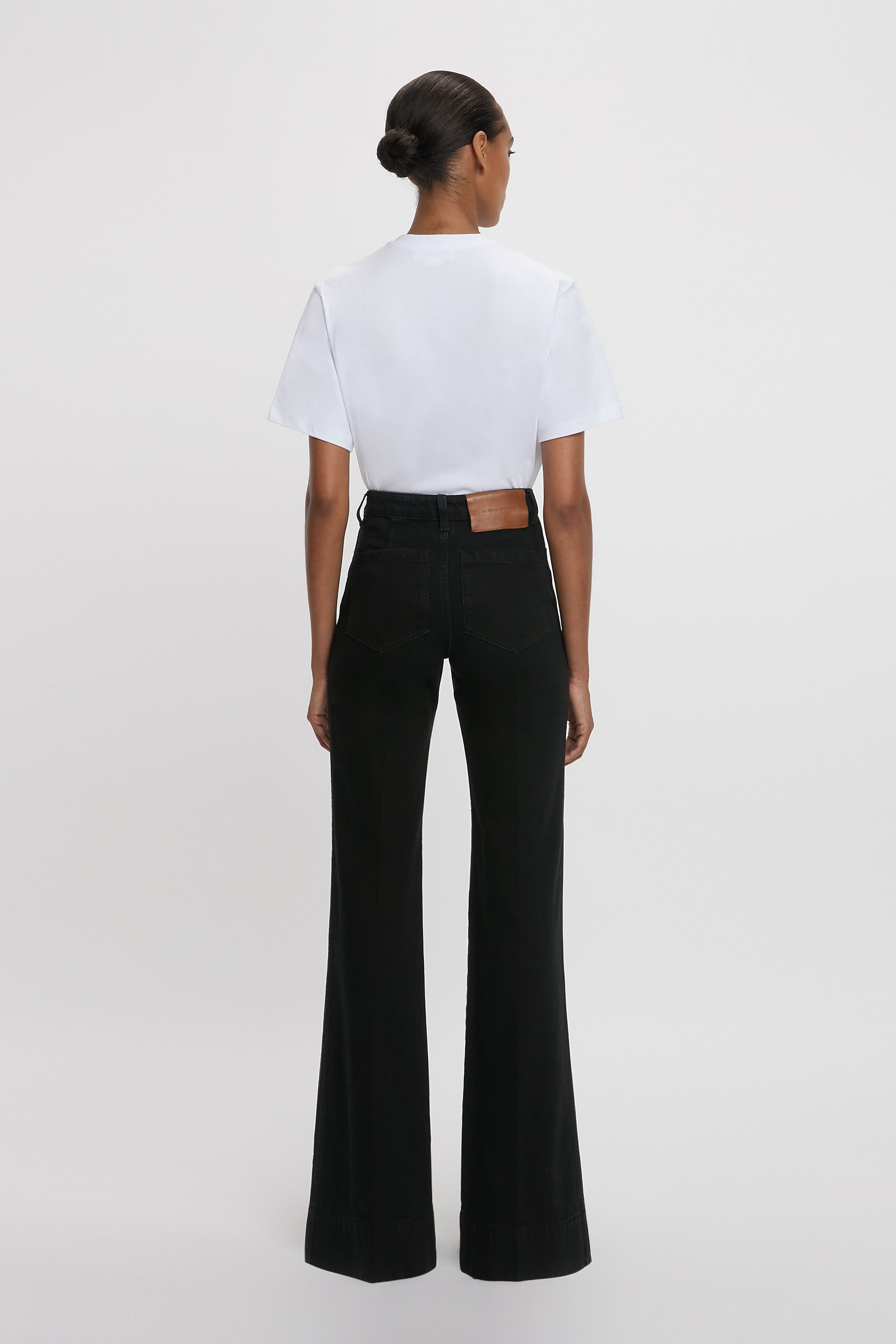 Alina High Waisted Stretch Jean In Washed Black - 5