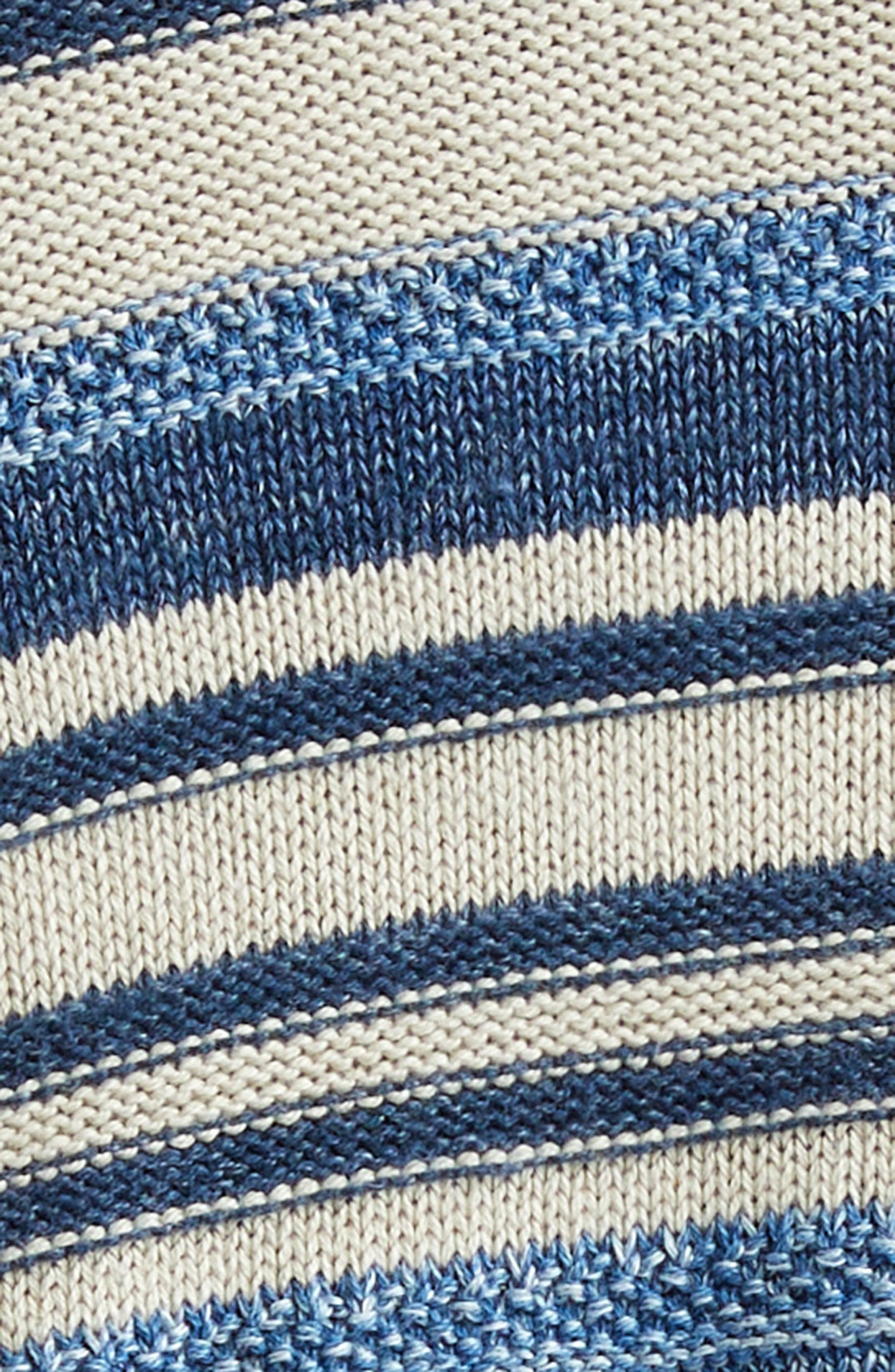 Double RL Indigo Stripe Cotton & Linen Cardigan in Indigo/Multi at Nordstrom - 6