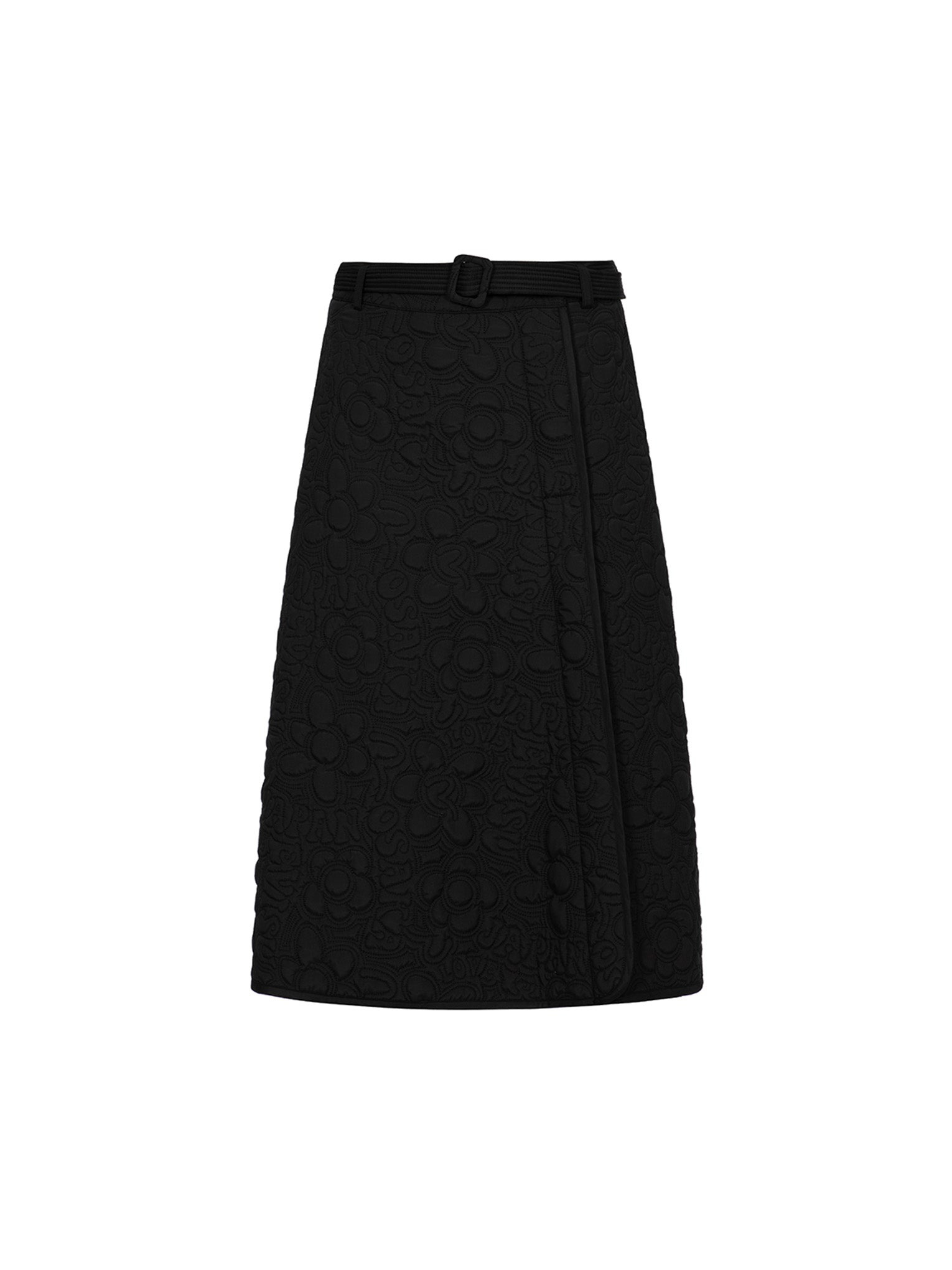 ALLOVER QUILTED SEAGULL AND FLORAL FASHION FIT SKIRT - 13