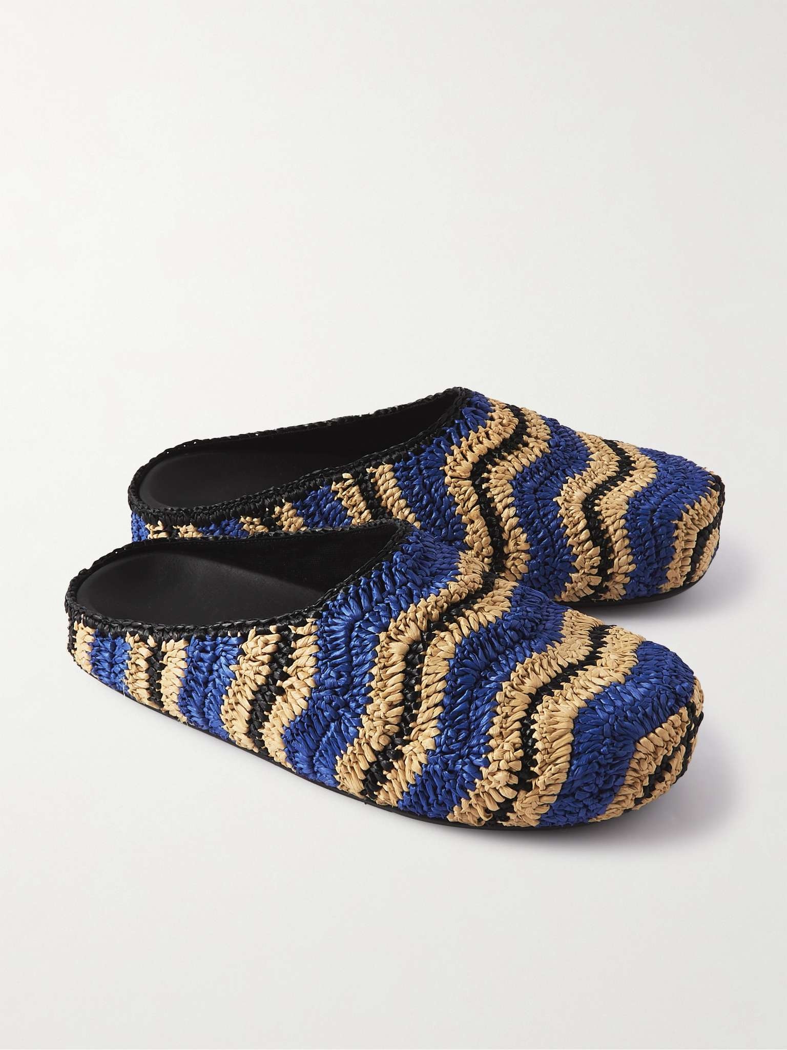 + No Vacancy Inn Striped Woven Mules - 4