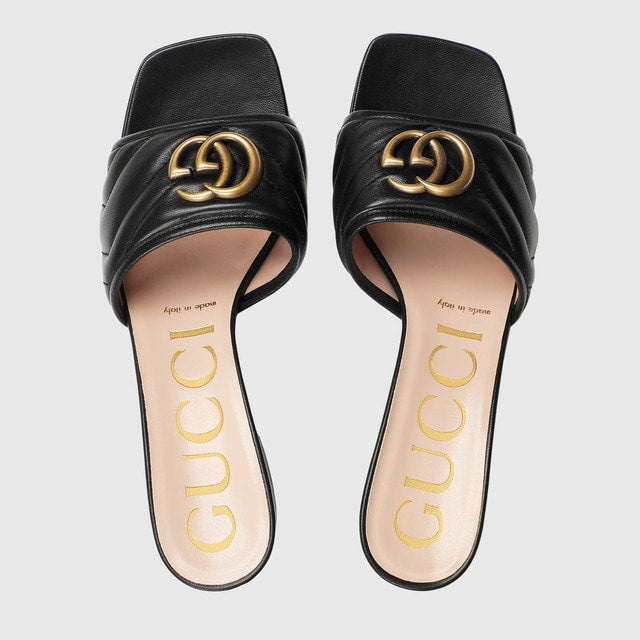 Gucci Double G Marmont Slide Sandals - 2