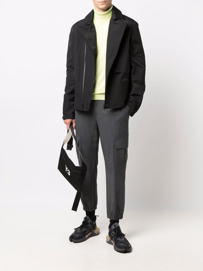 Y-3 off-centre zip biker jacket outlook