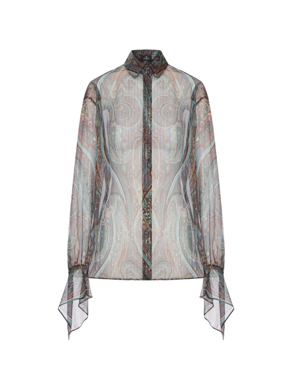 paisley-print silk shirt - 1