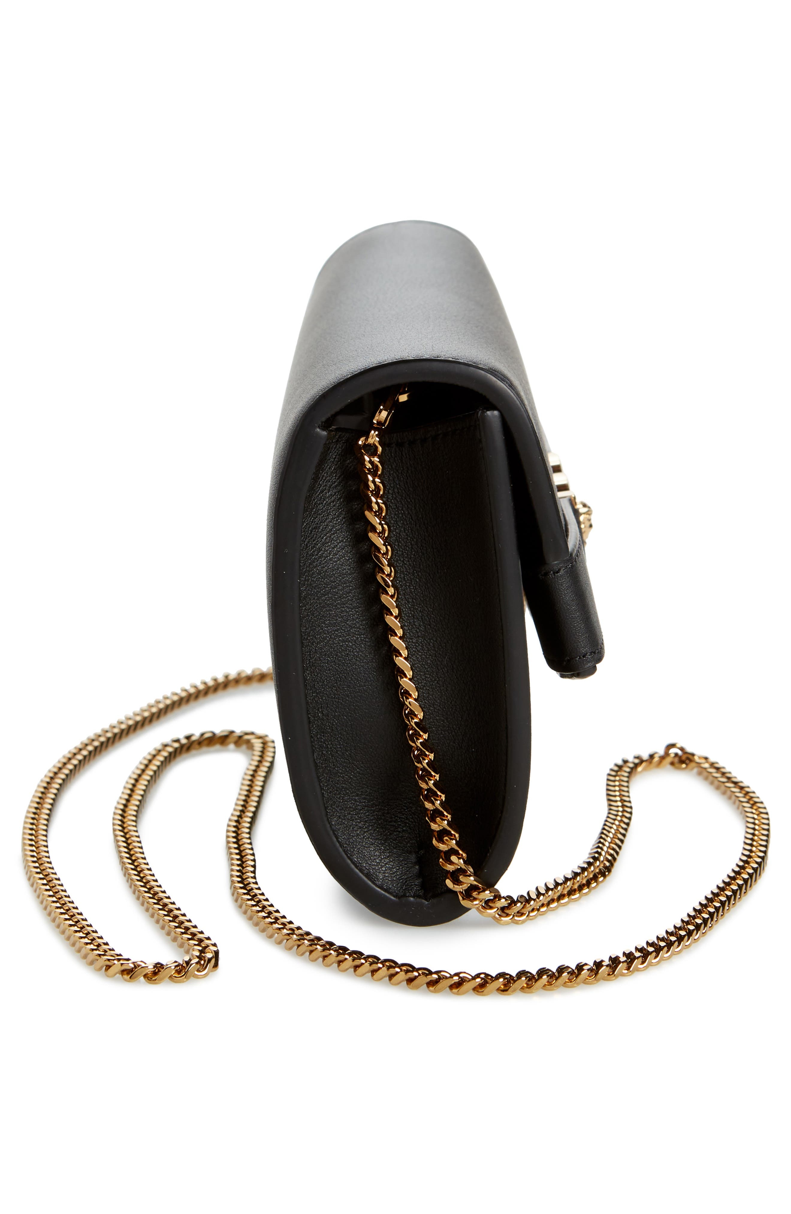Versace Medusa '95 Leather Crossbody Bag in Black-Versace Gold at Nordstrom - 5
