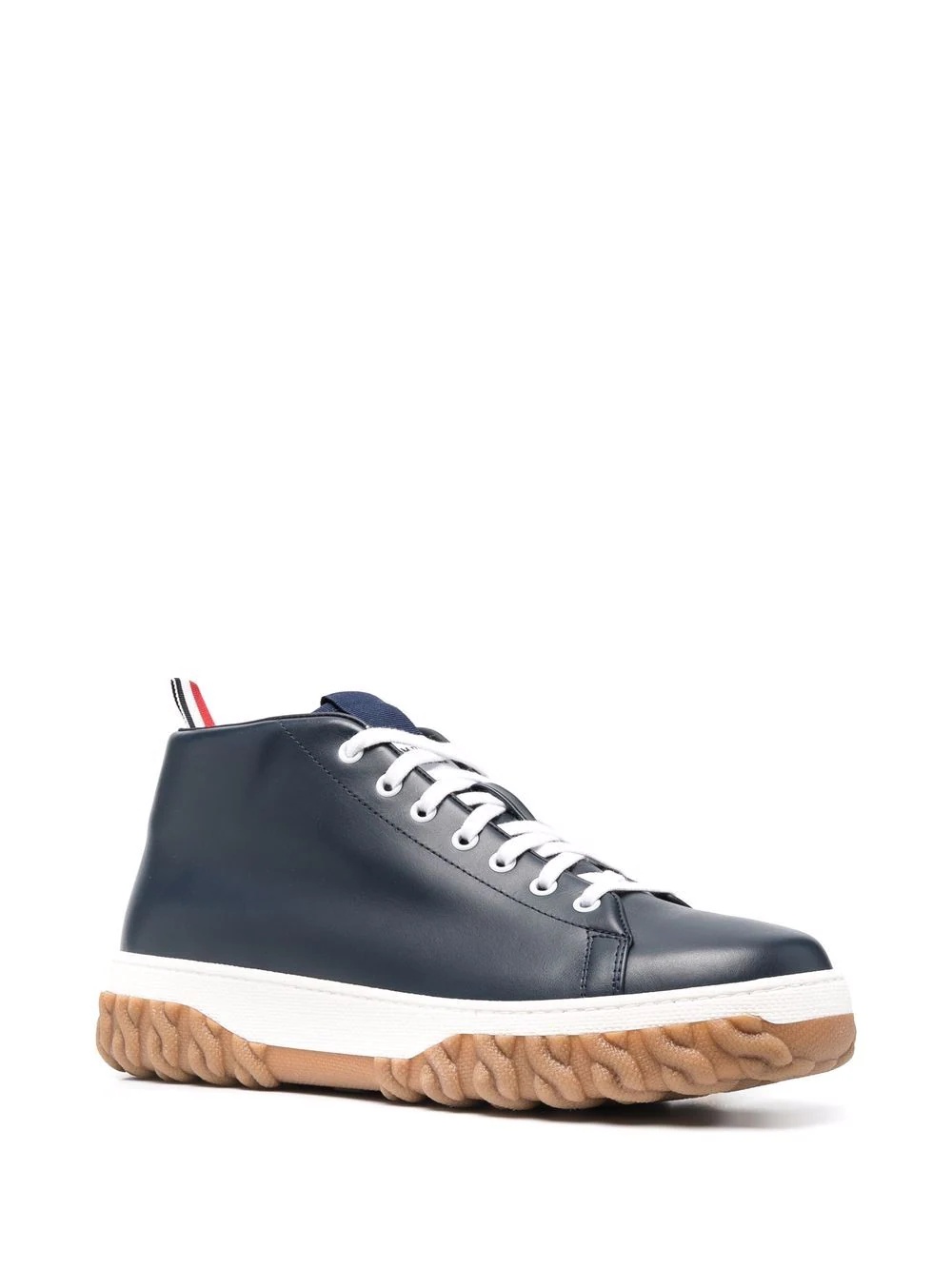 mid-top leather court sneakers - 2