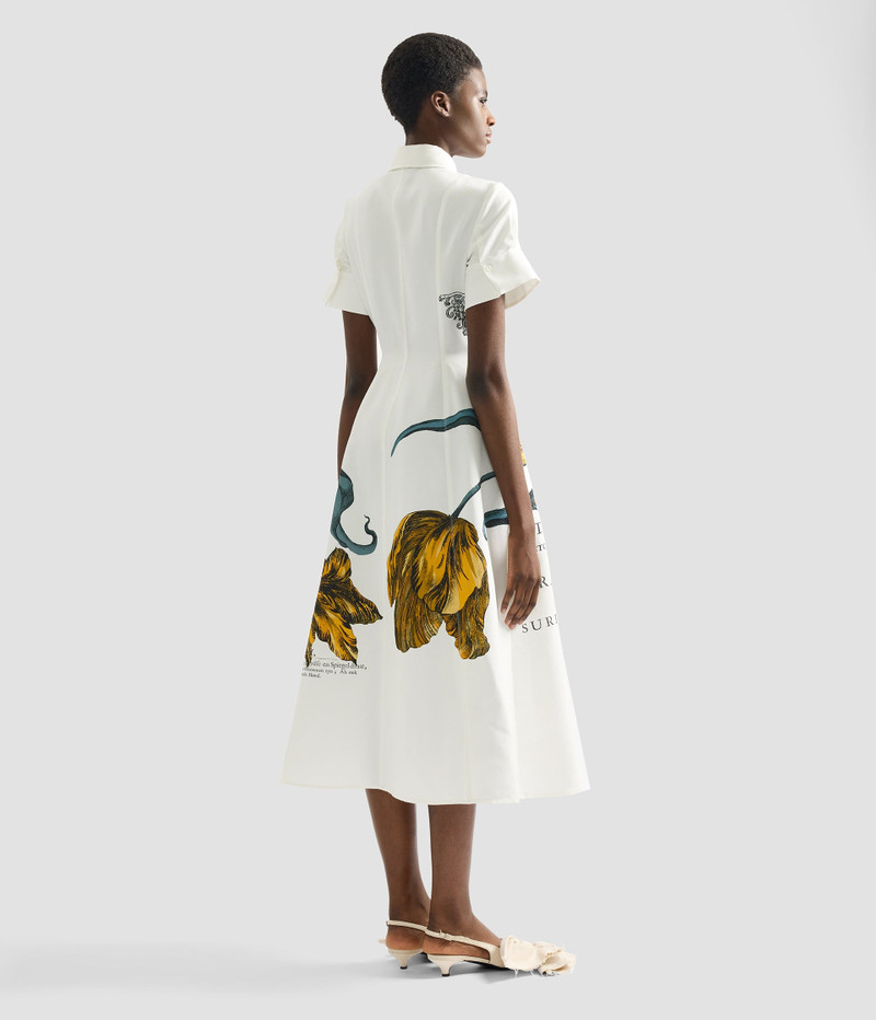 FLORAL PRINT COTTON FAILLE MIDI DRESS 3
