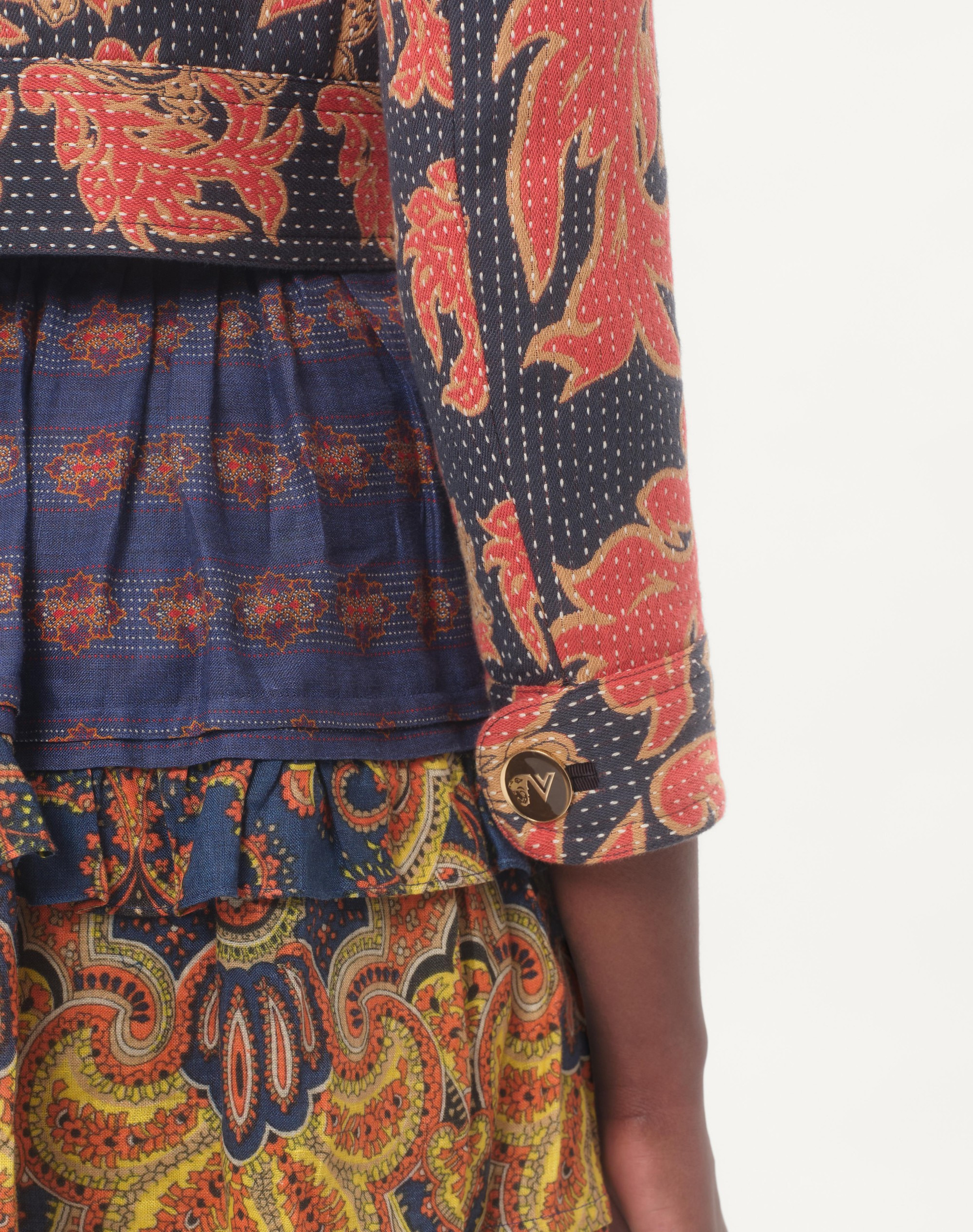 CABAN IN APRES L'HIVER QUILTED FLORAL JACQUARD - 4