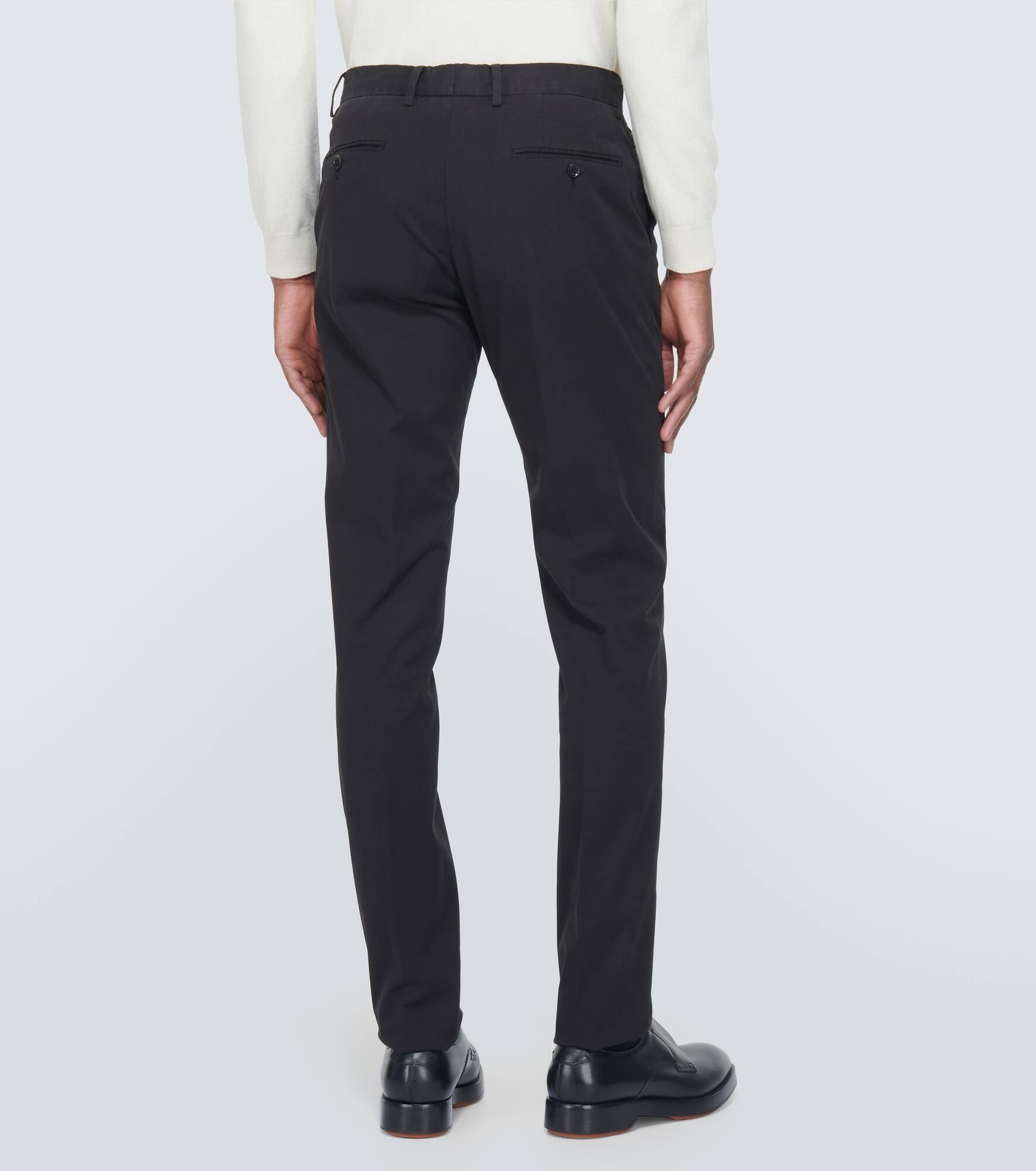 Cotton blend chinos - 4