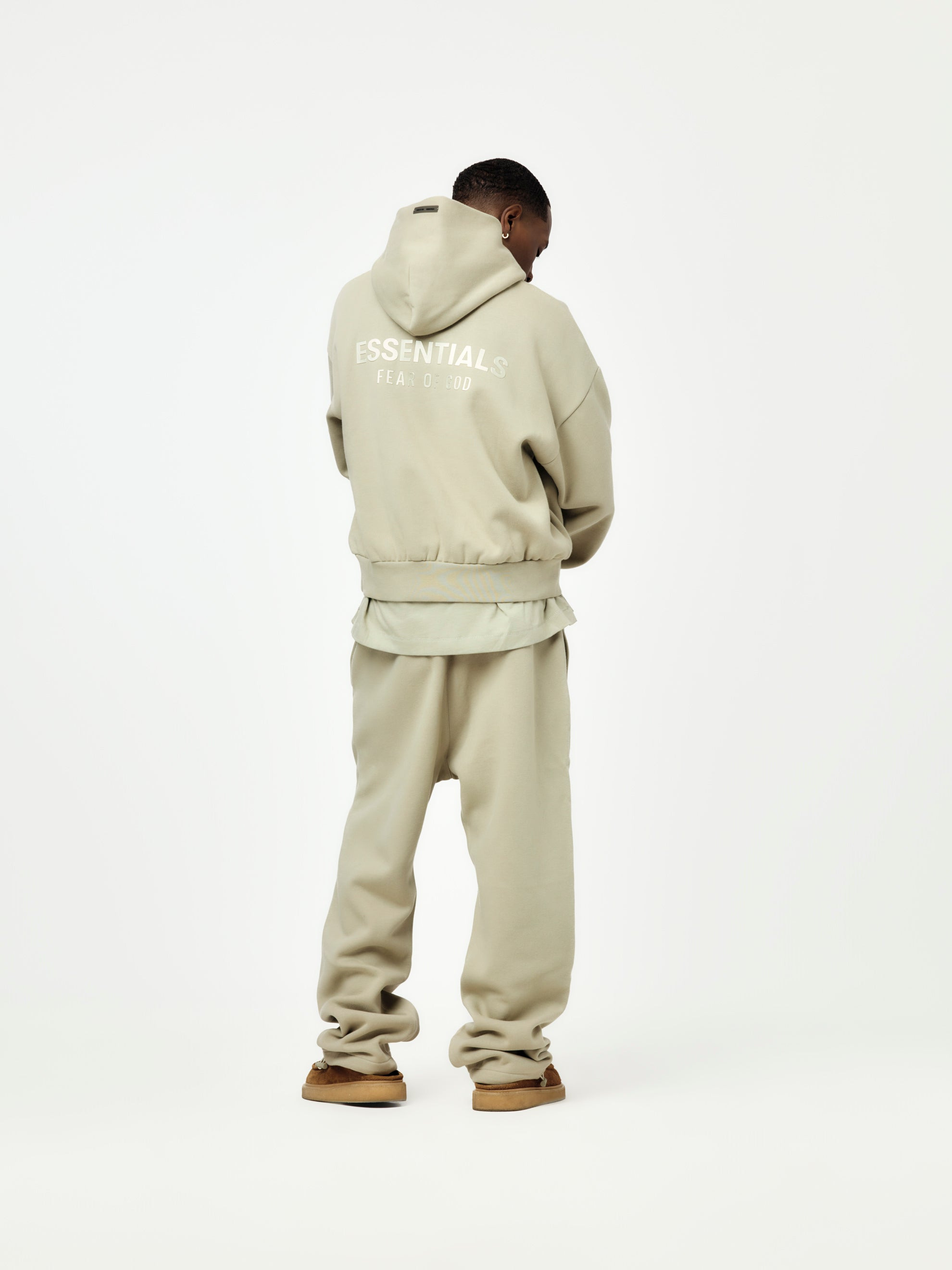 CLASSIC FIT FLEECE HOODIE (ABBEY STONE) - 4