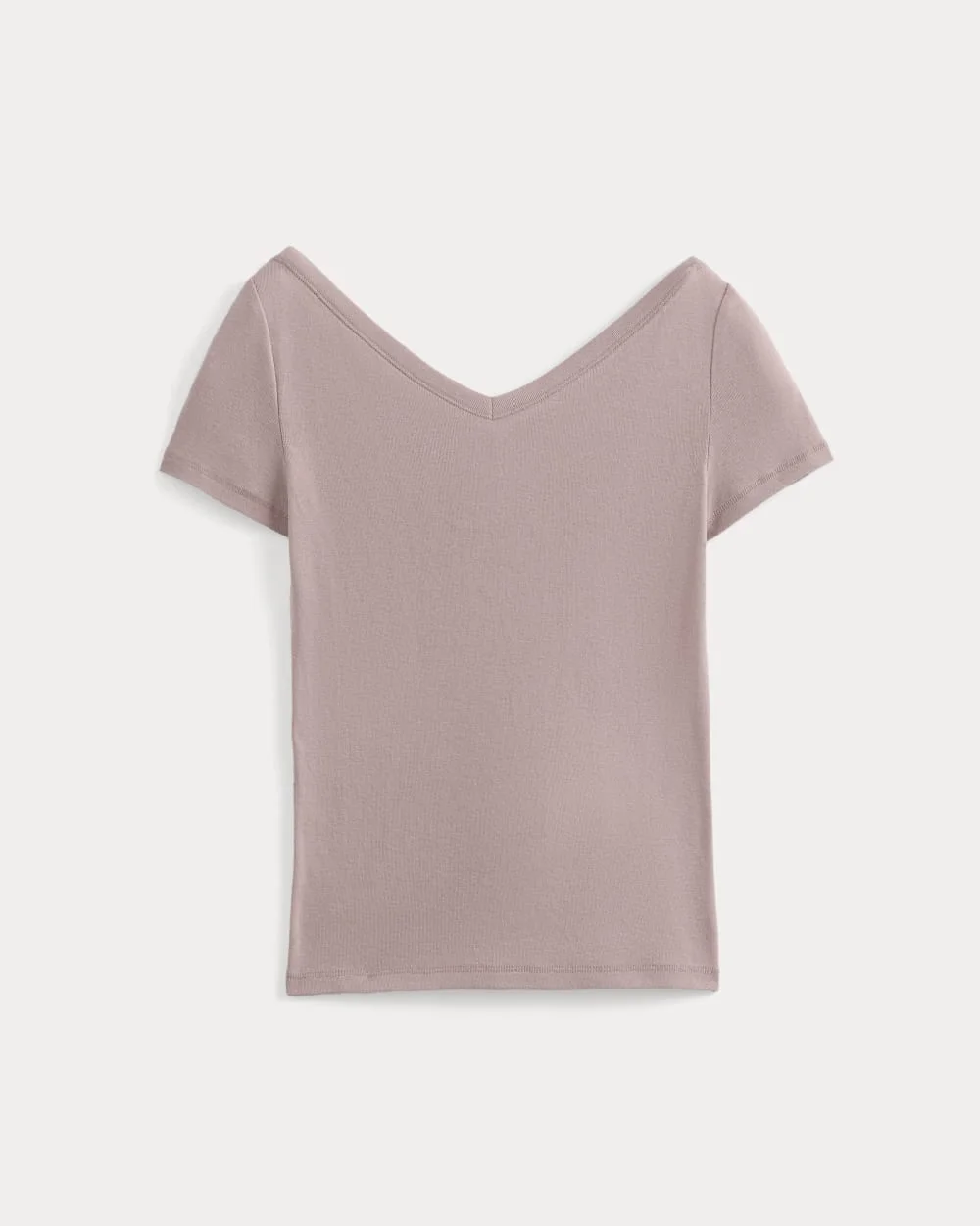 TISSUE SHORT-SLEEVE V-NECK TOP - 1