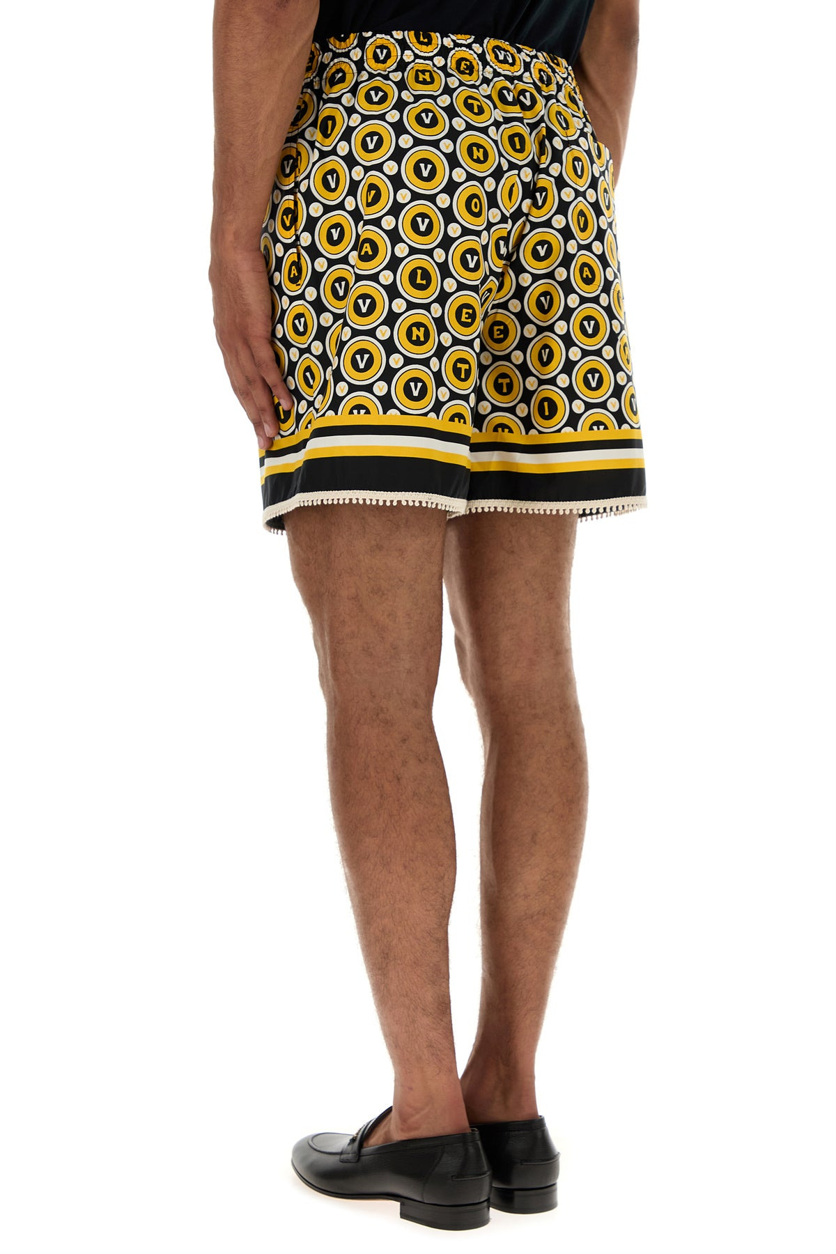 Printed poplin bermuda shorts - 4