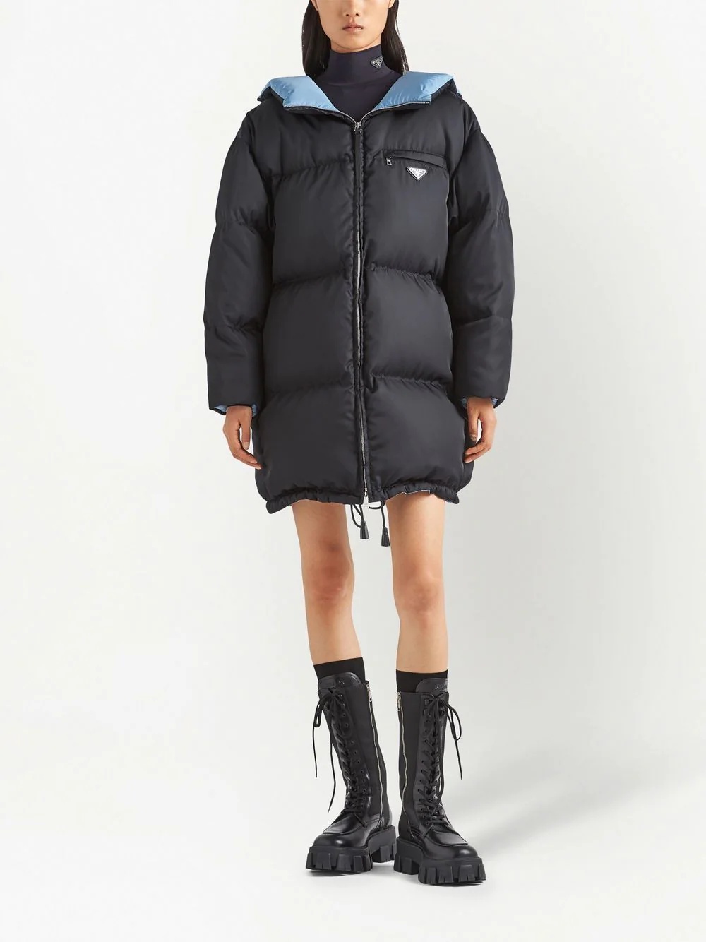 Re-Nylon high-neck puffer coat - 2