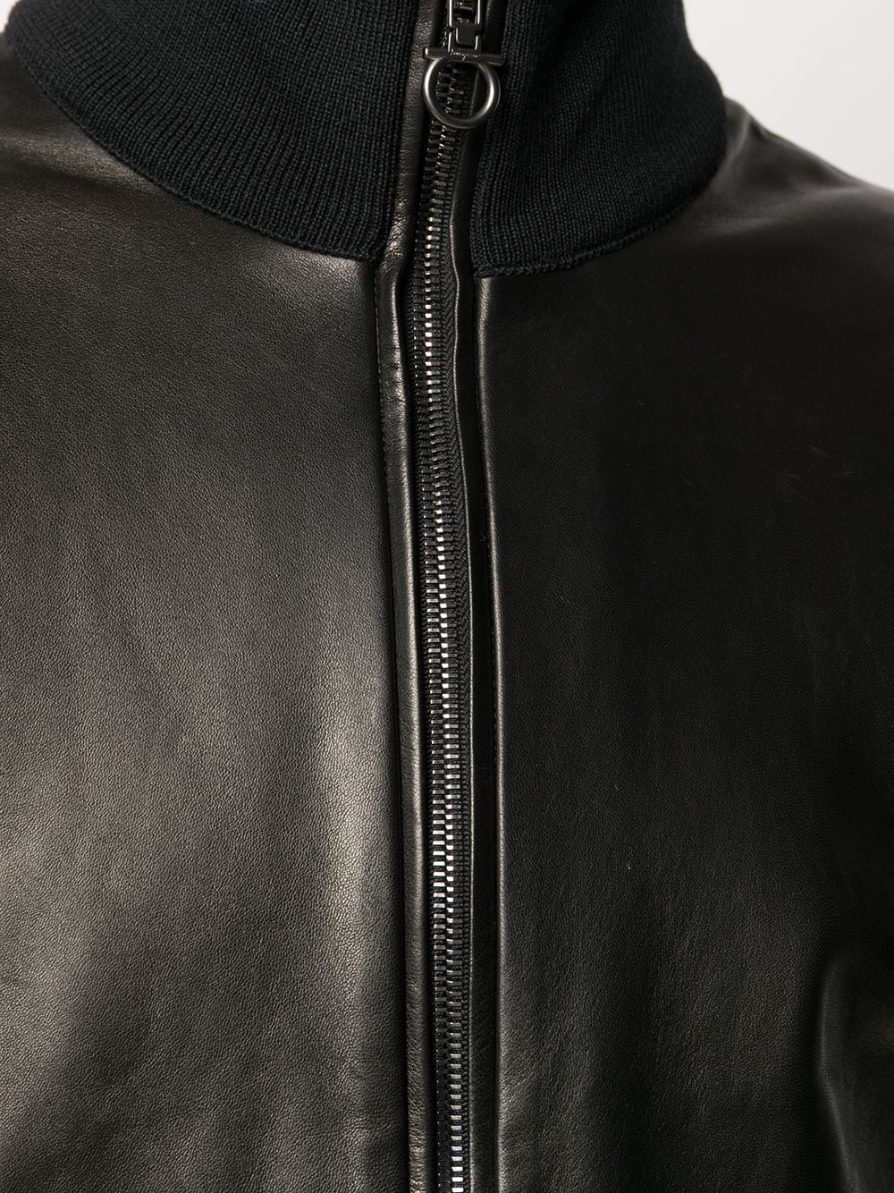 ram leather-panel bomber jacket - 5