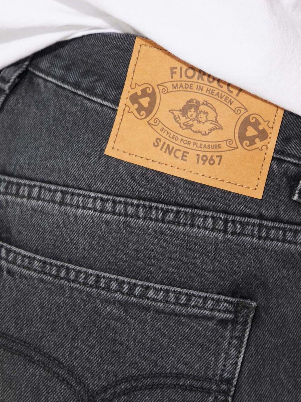 logo-patch straight jeans - 5