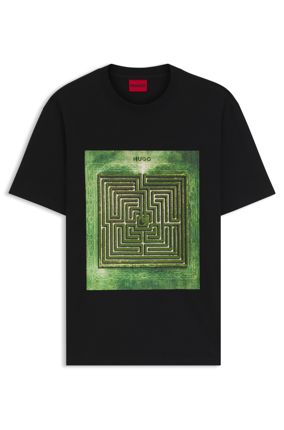 COTTON JERSEY T-SHIRT WITH MIXED-PRINT LOGO - 1