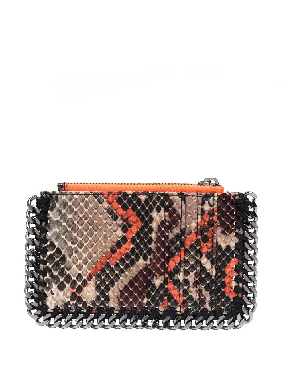 snakeskin-effect compact wallet - 2