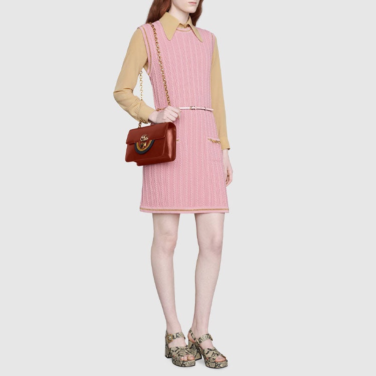 (WMNS) Gucci Boundless Overture Series GG Sleeveless Dress Pink 658350-XKBVO-6167 - 5