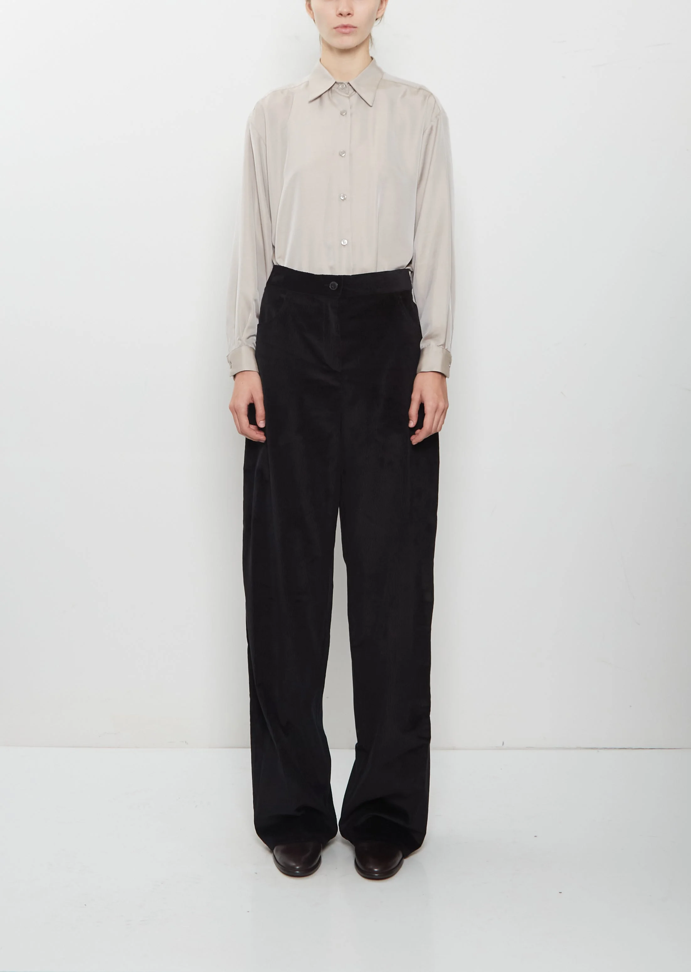 Cotton Corduroy Full Pants Jeans - 1