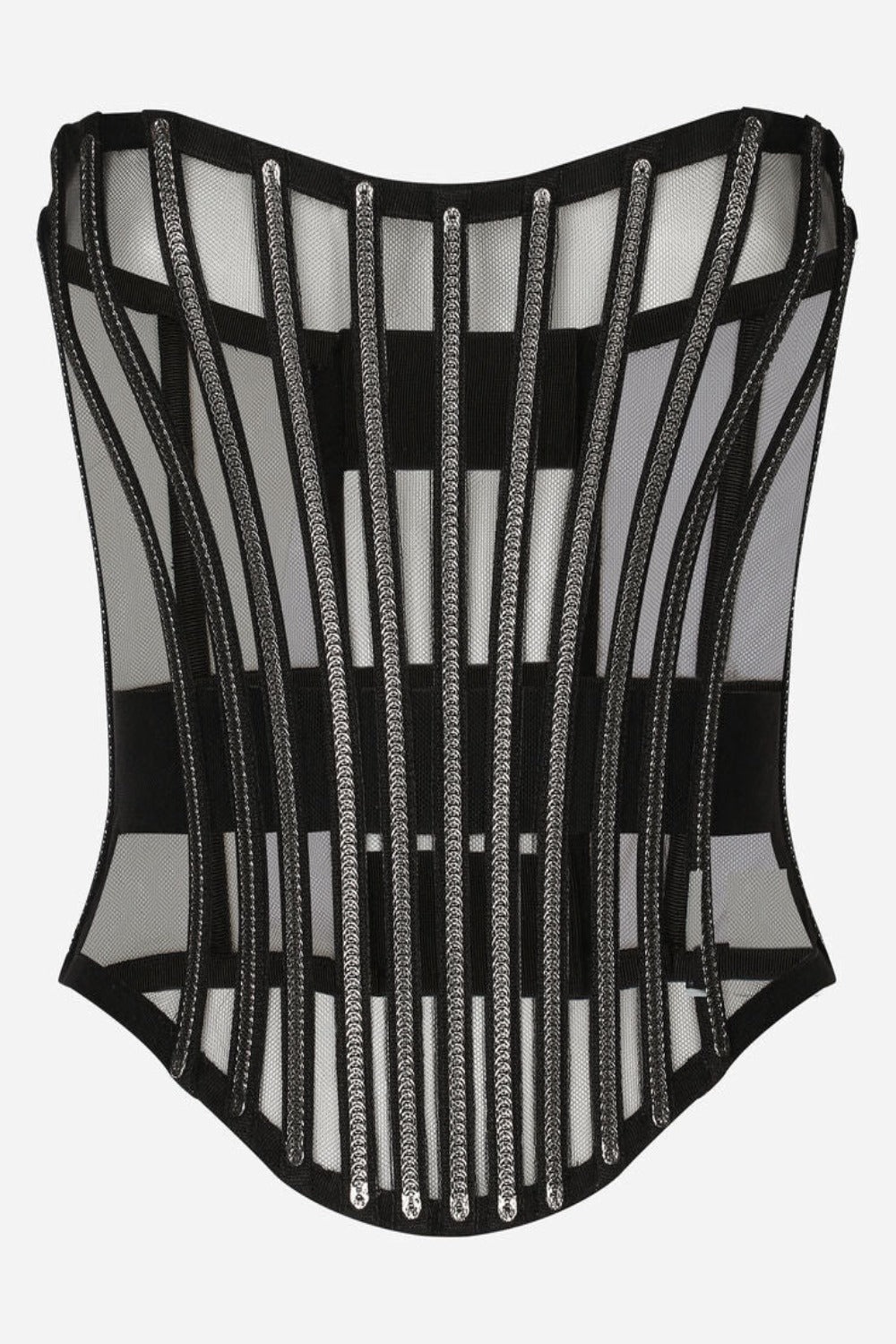 Kim Dolce & Gabbana Tulle Corset Belt with Boning - 1