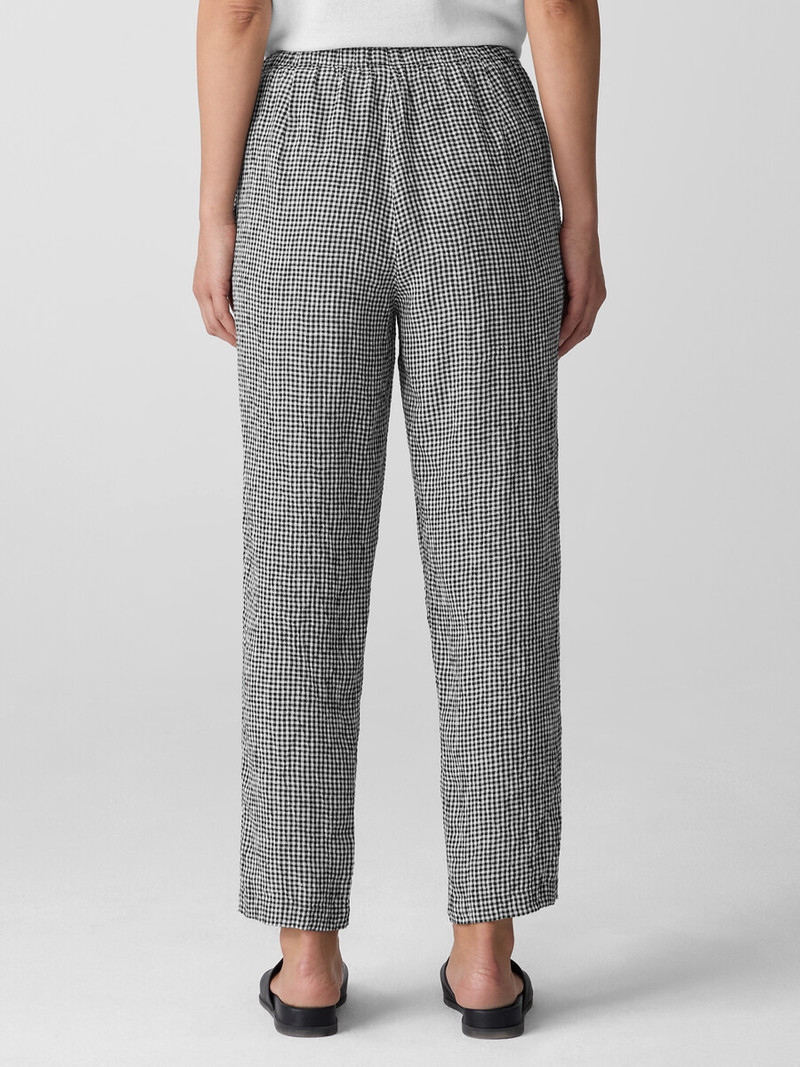 Puckered Organic Linen Tapered Pant 4