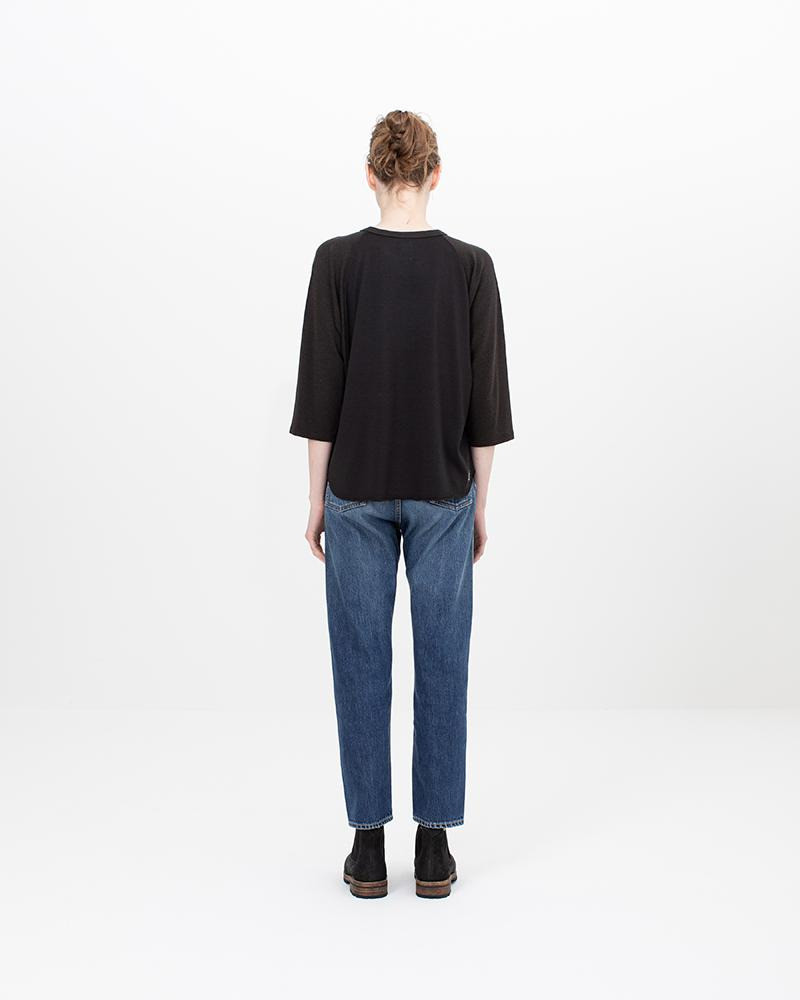 GRIDIRON TEE L/S (SUPERFINE) W BLACK 3