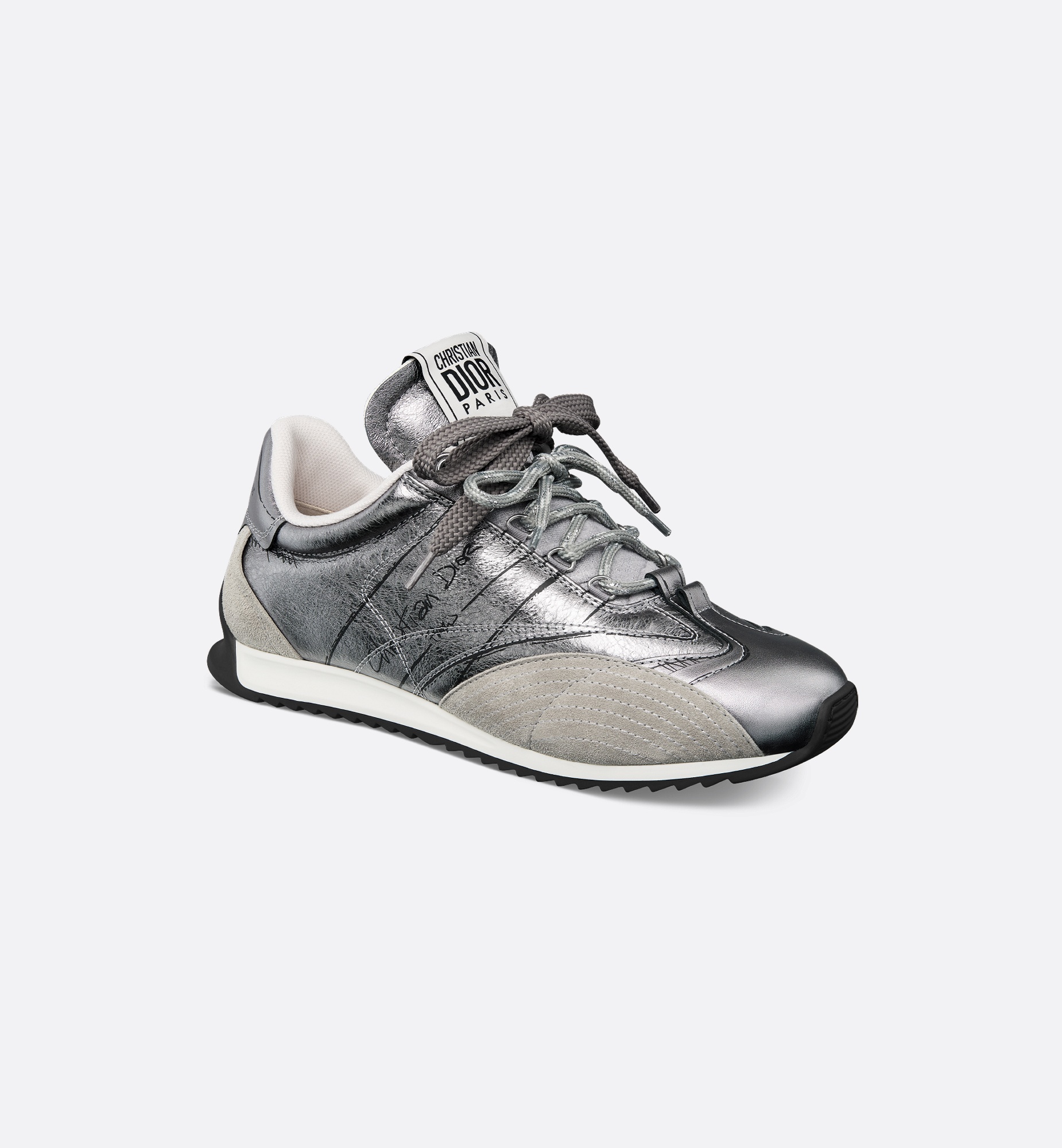 【煌めくシルバー☆】Dior D-Sketch スニーカー Dior D-Sketch Sneaker | REVERSIBLE