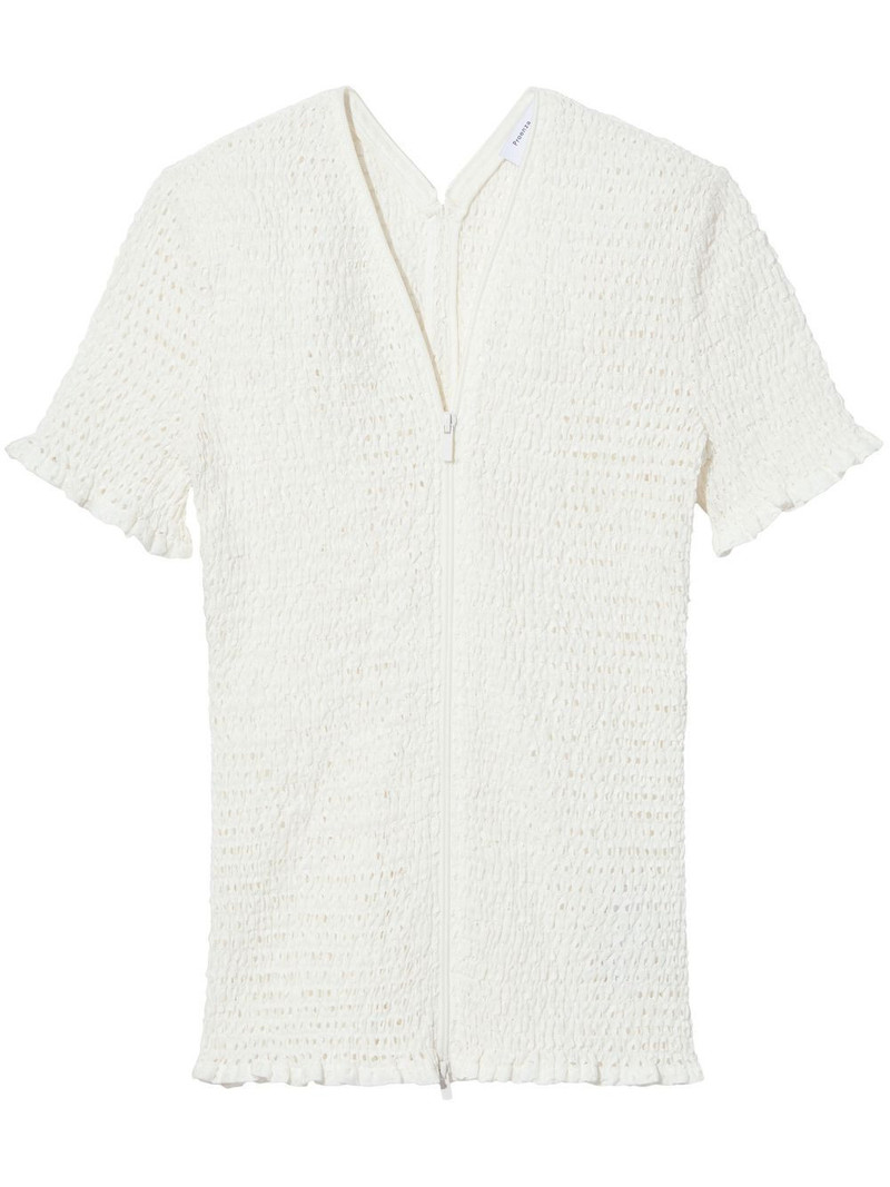 crochet zip-front 블라우스 1