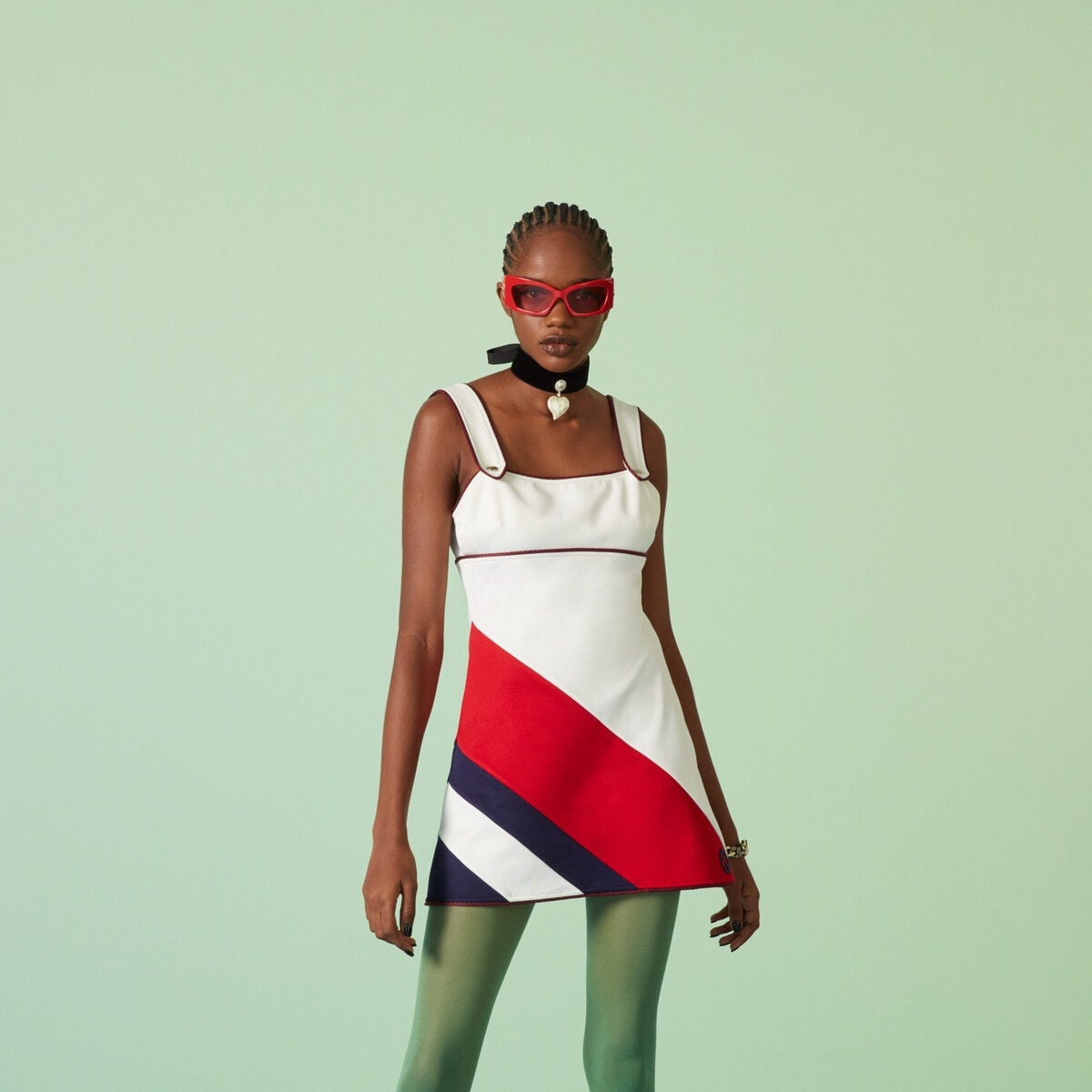 Jersey dress with Interlocking G embroidery - 5