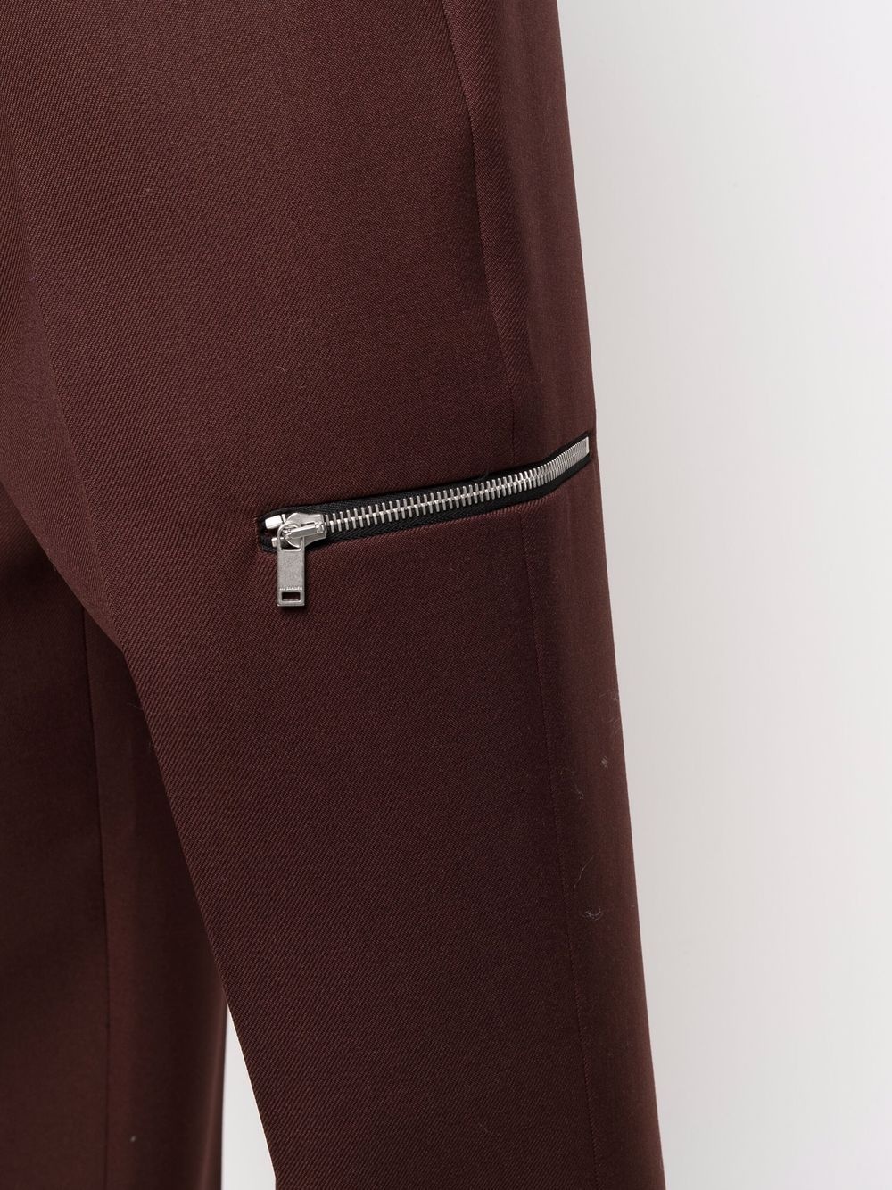 wool straight-leg trousers - 5