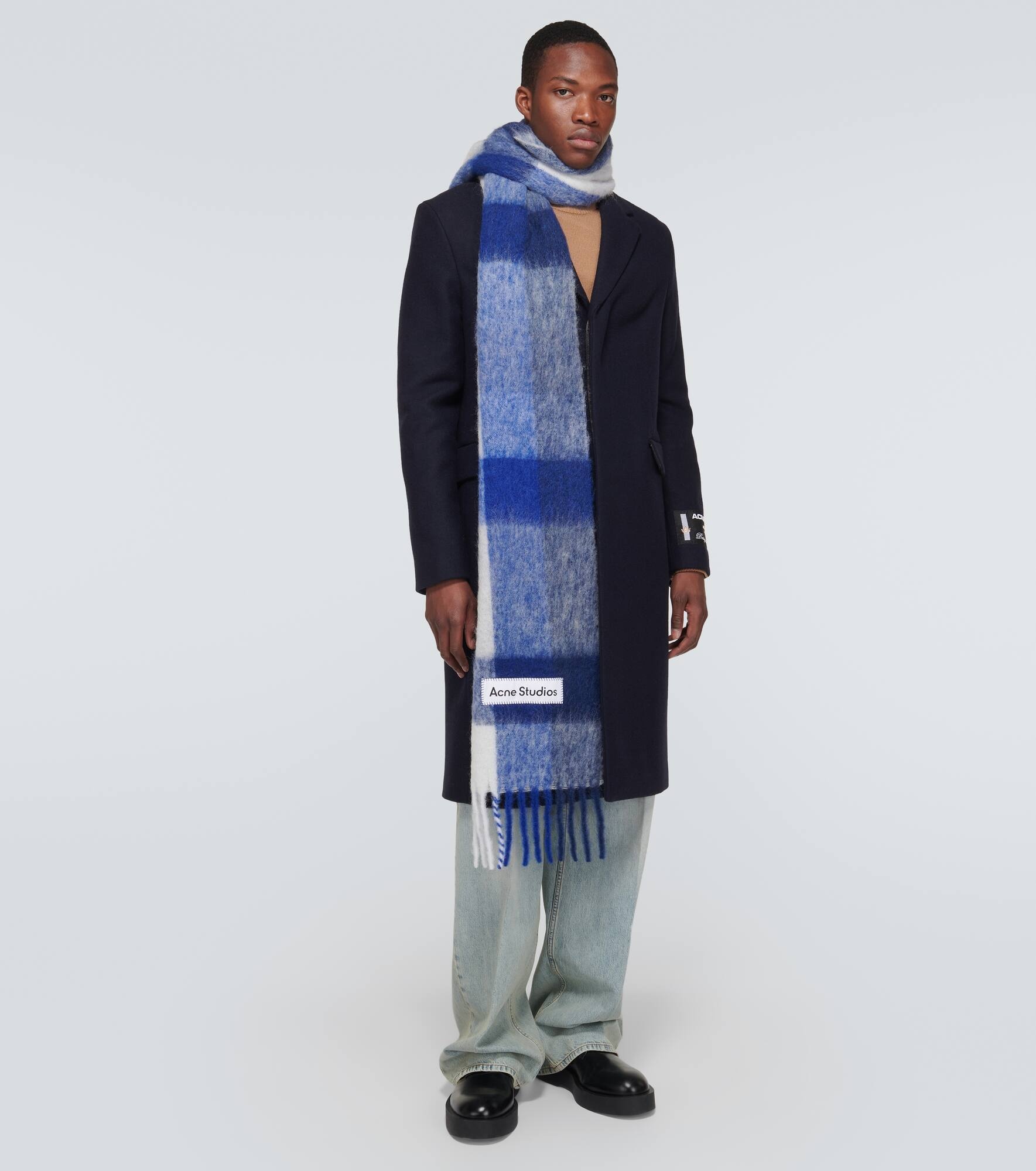 Checked wool-blend scarf - 2