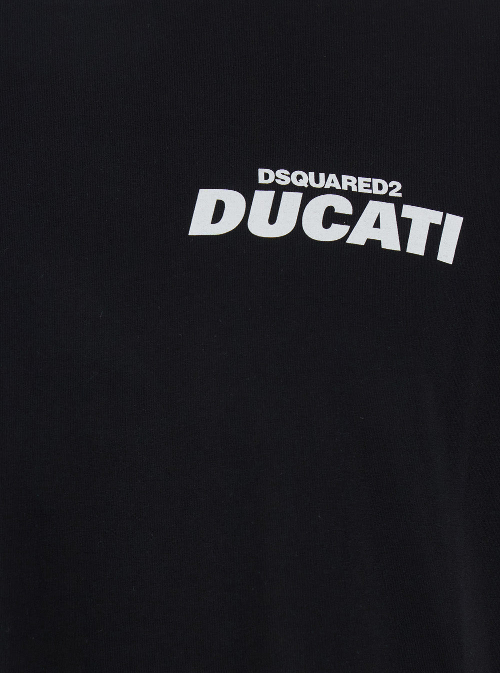 Dsquared2 Men 'Ducati X D2' Black T-Shirt With Logo On The Front In Cotton Man - 3