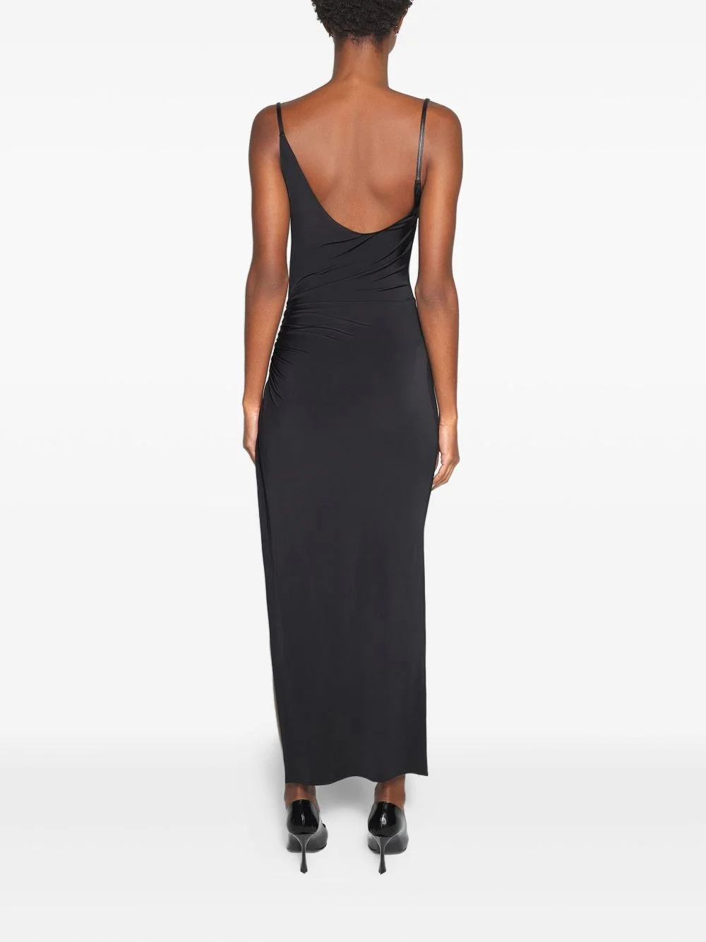 mugler asymmetric dress Asymmetrical Maxi Dress