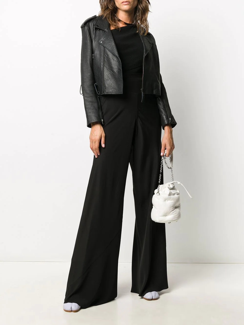 high-waisted wide leg trousers - 2