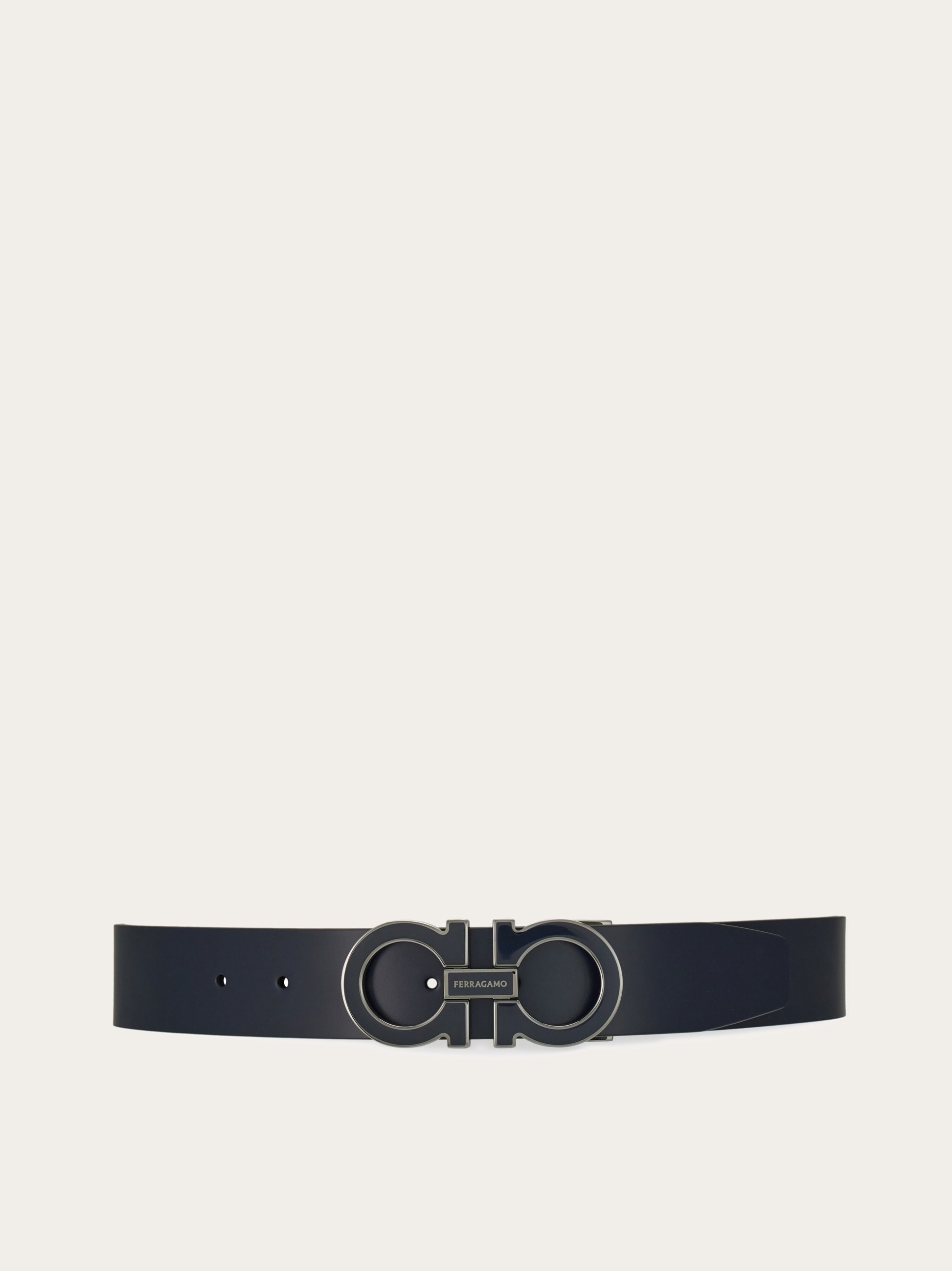 Reversible and adjustable Gancini belt - 1