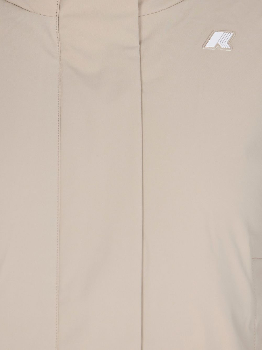 high-neck logo-plaque coat - 3