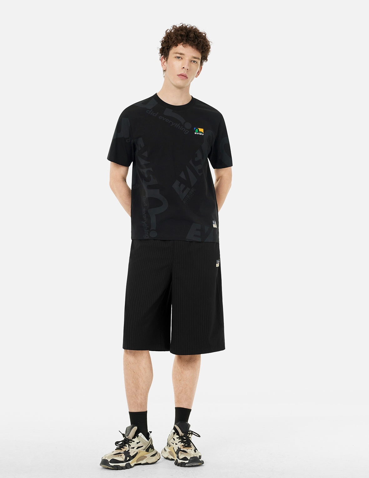 Allover Logo and Seagull Print Regular Fit T-Shirt - 3