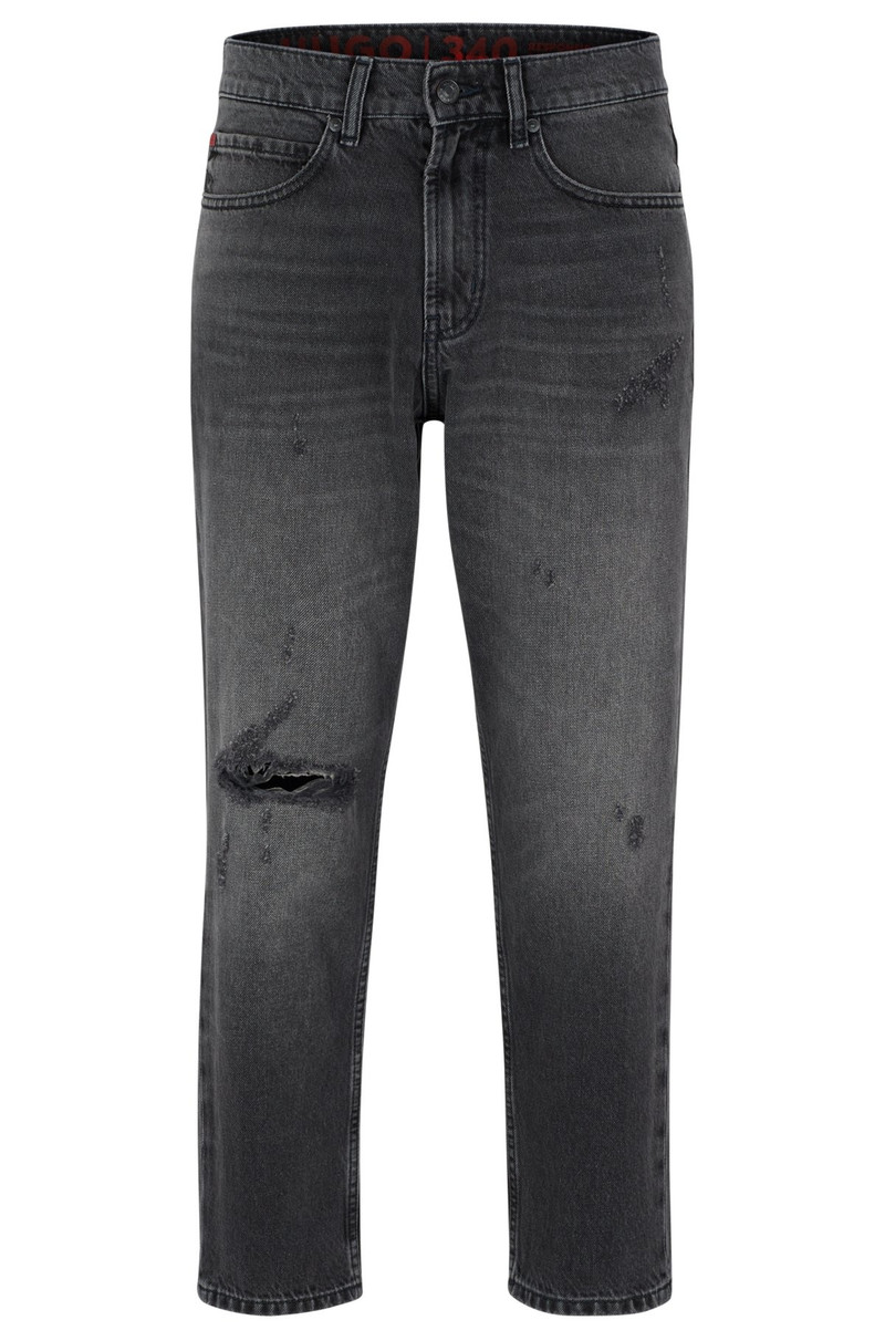 REGULAR-FIT JEANS IN GRAY RIGID DENIM 1