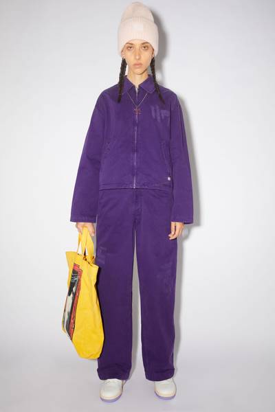 Acne Studios Embroidered zip jacket - Purple outlook