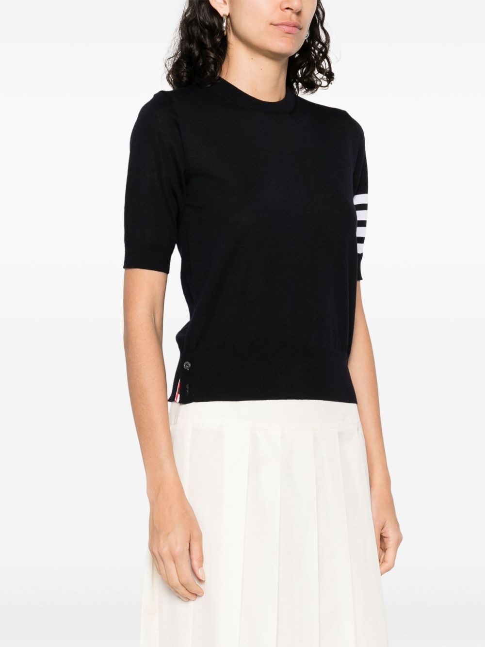 Stripes fine-knit T-shirt - 3