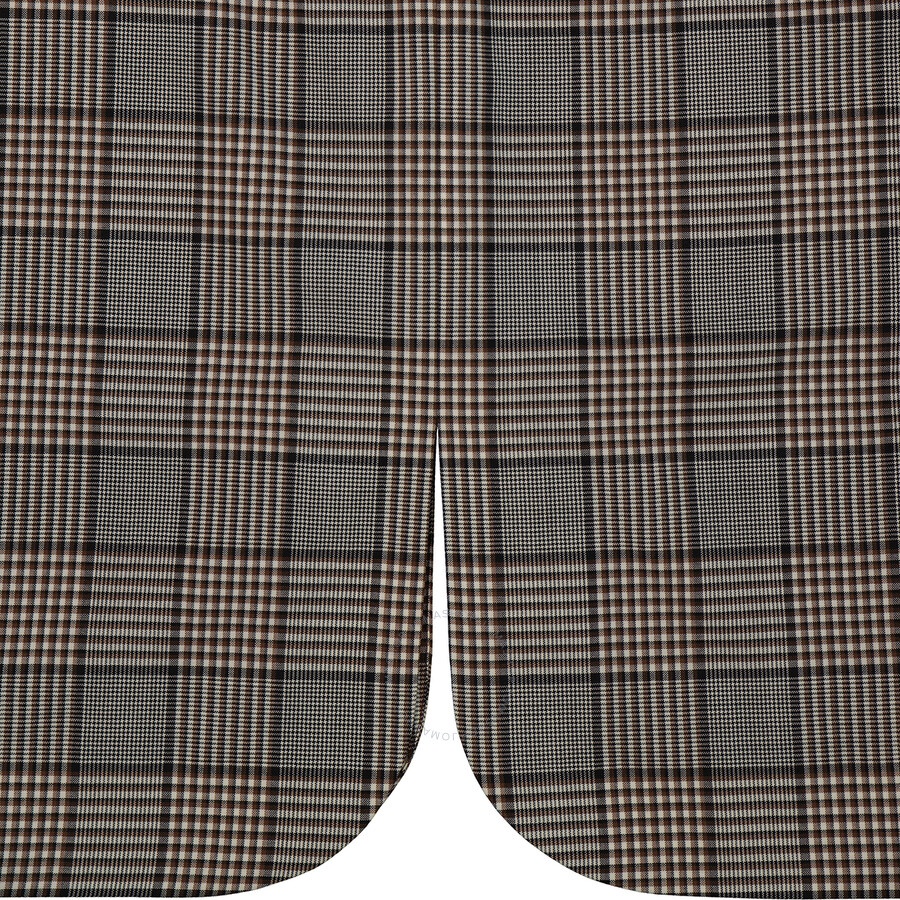 Burberry Check Wool Scalloped Hem Pencil Skirt - 7