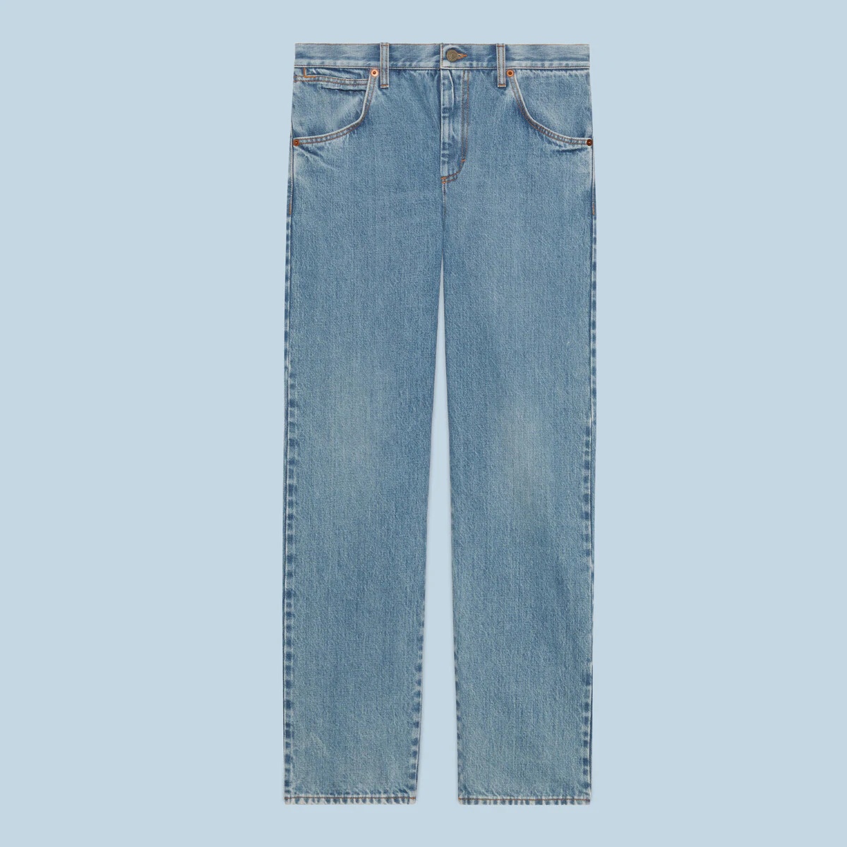 Denim pant with embroidery - 1