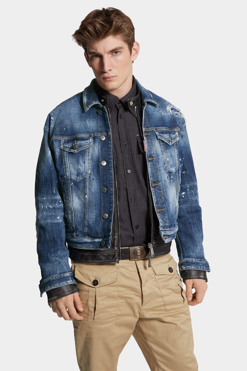 MEDIUM RIPPED WASH RIDER DAN JEAN JACKET - 3