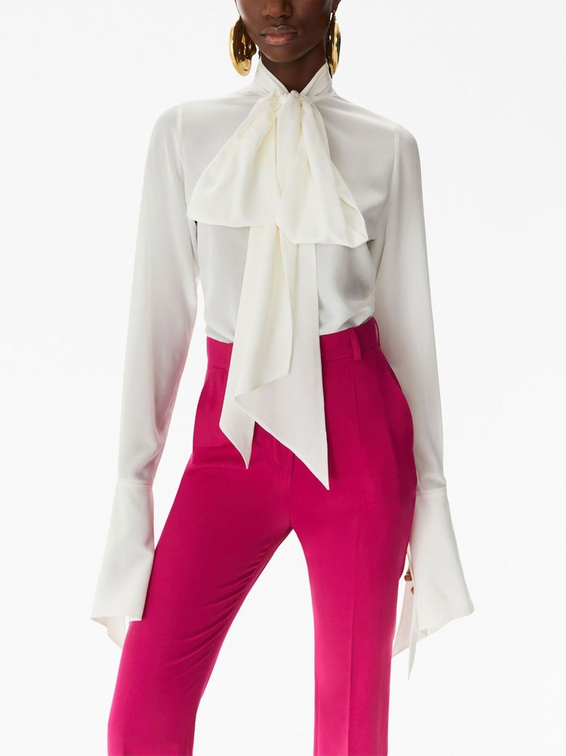 pussy-bow collar silk shirt 3