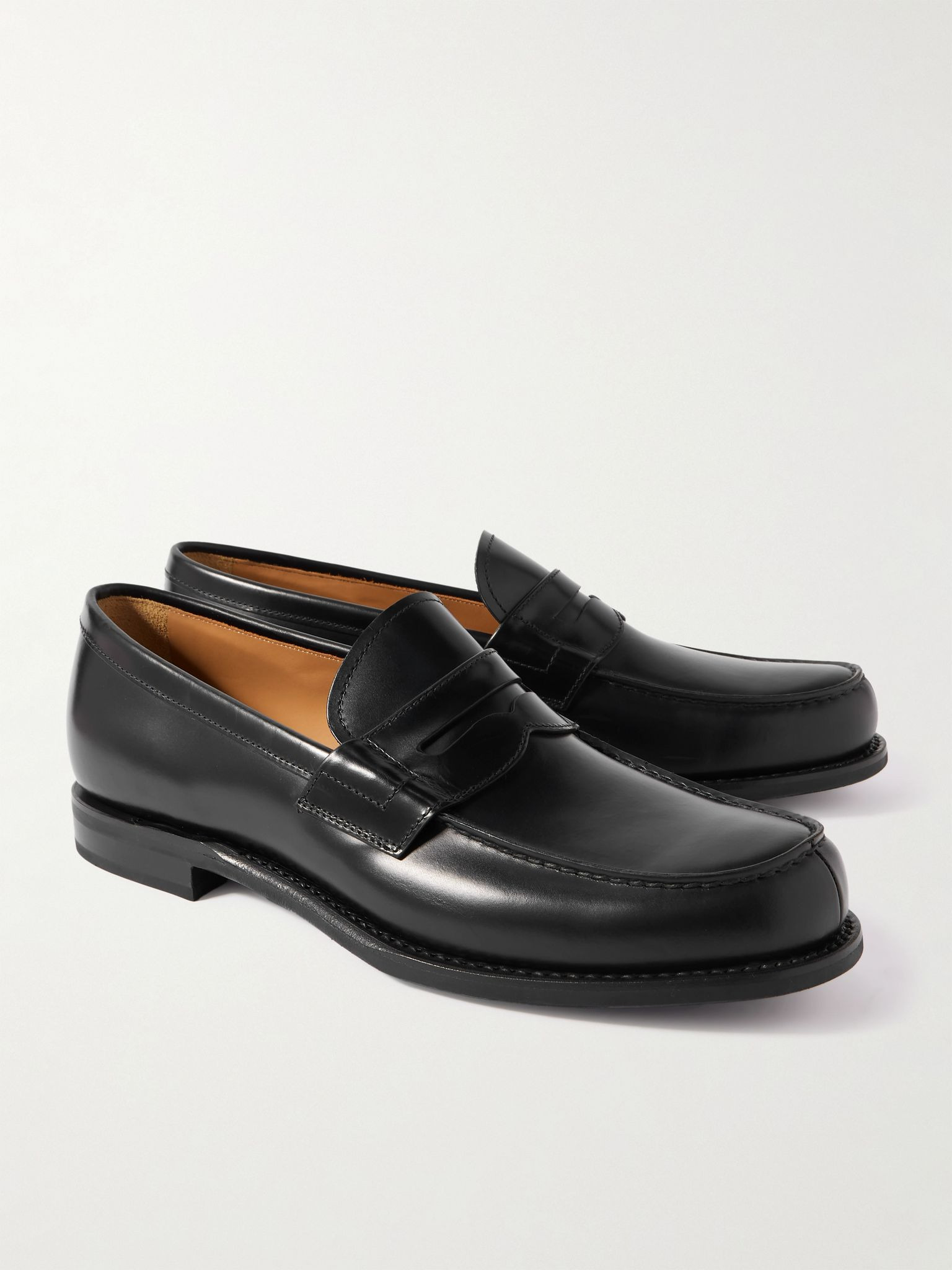 Gateshead Leather Penny Loafers Black - 4