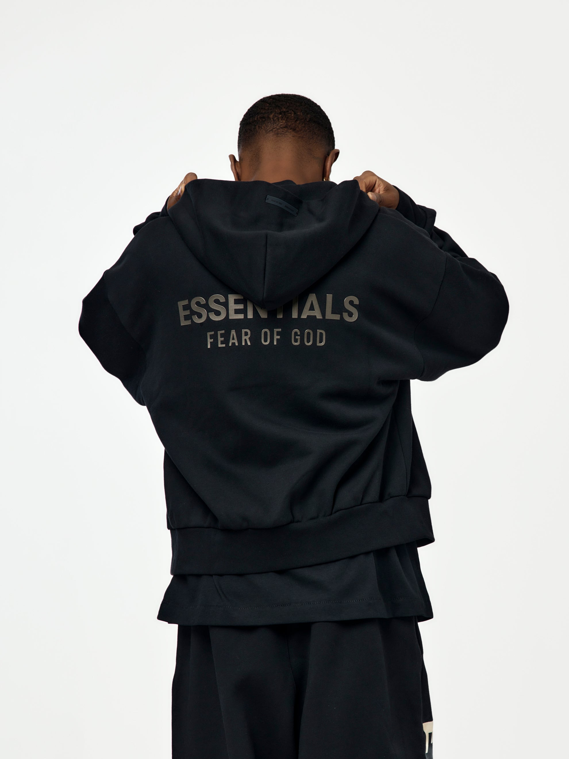 CLASSIC FIT FLEECE ZIP UP (JET BLACK) - 3