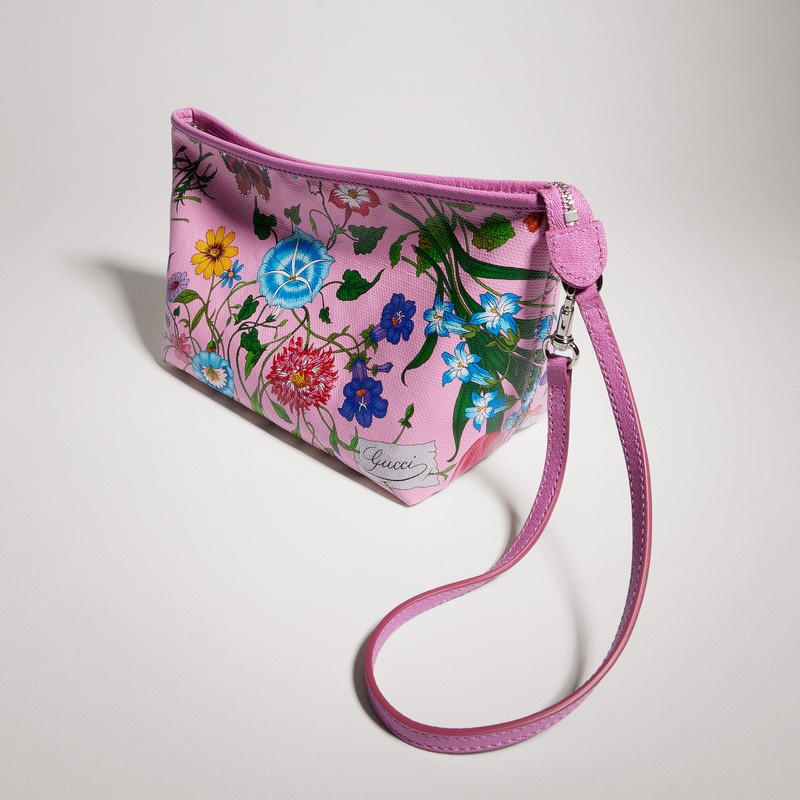 Flora-motif small pouch with strap 5